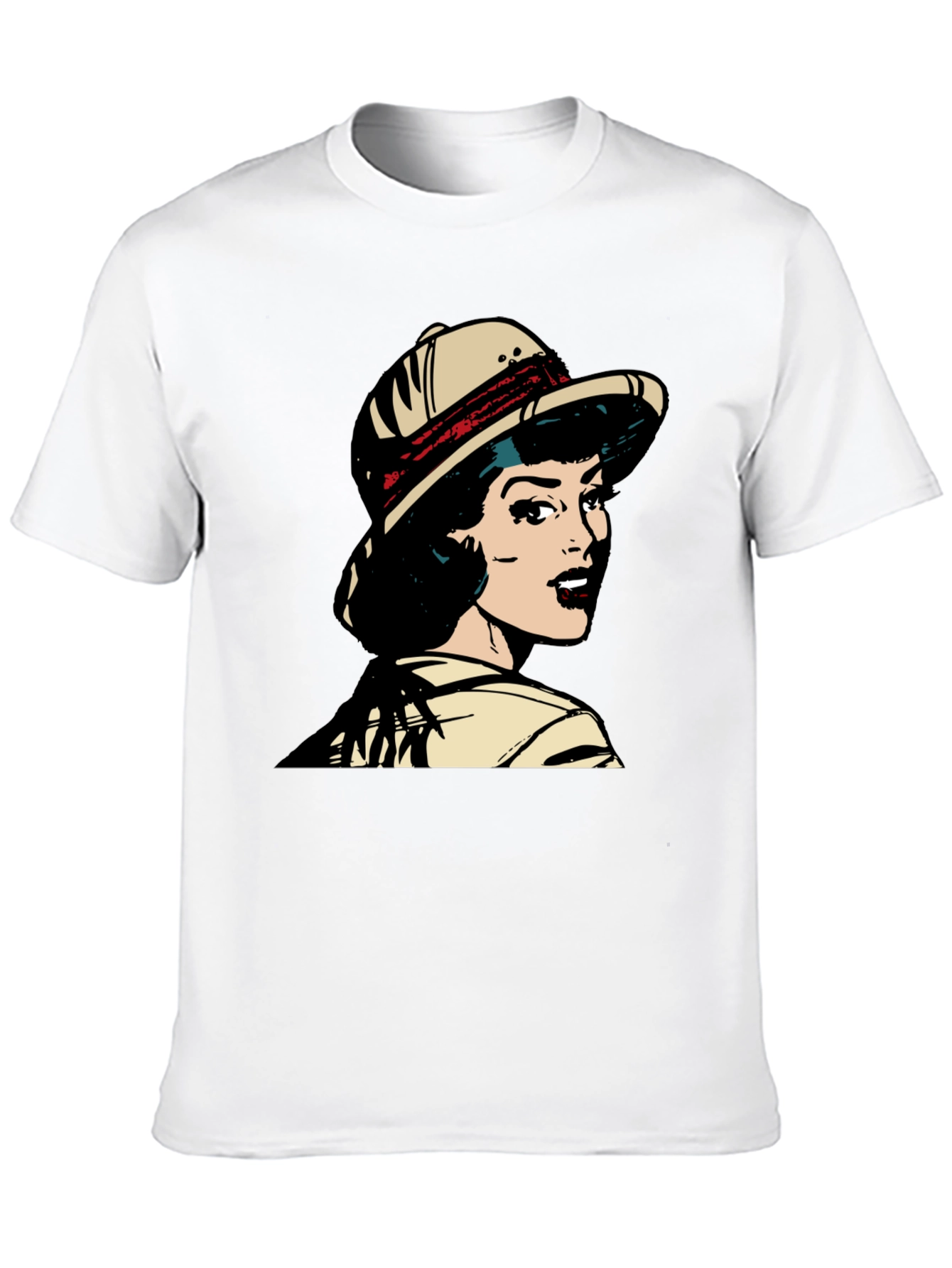 Retro Pop Art T-Shirt - Safari Girl Graphic Tee