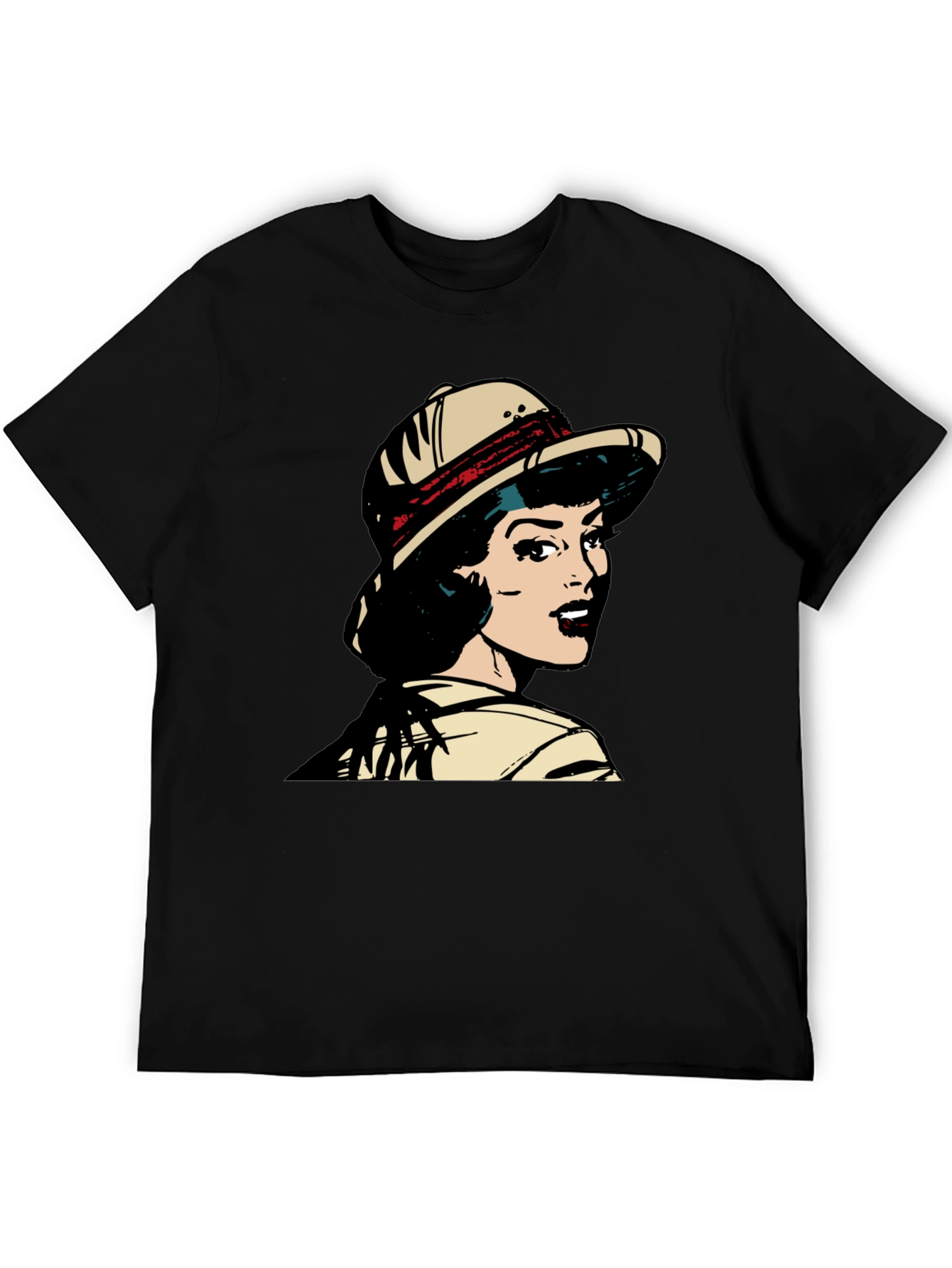 Retro Pop Art T-Shirt - Safari Girl Graphic Tee
