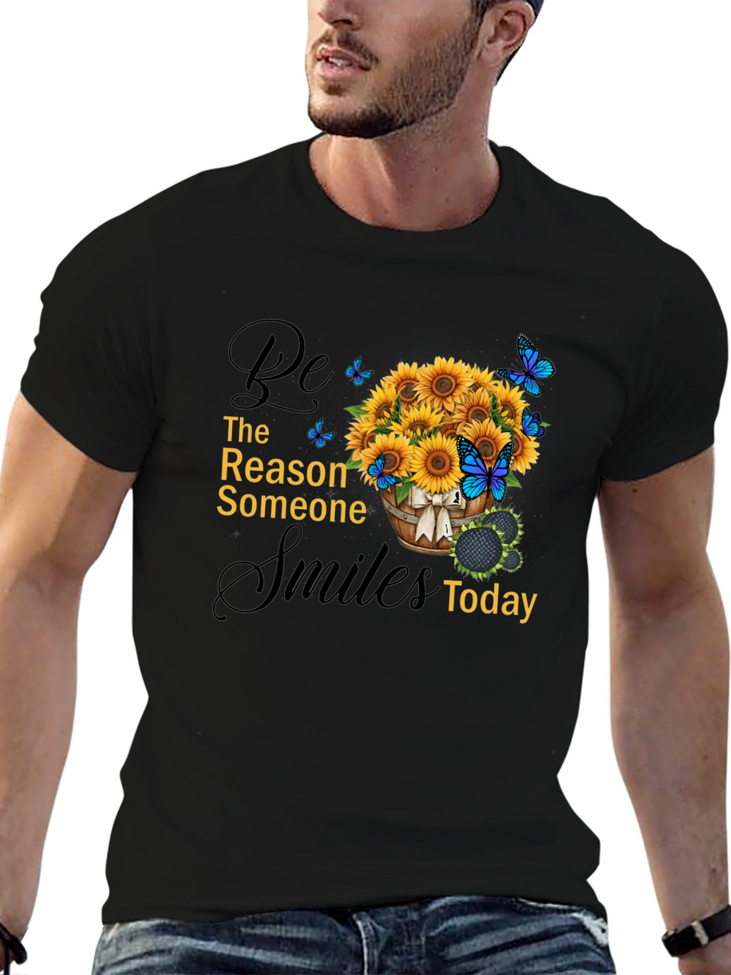 Sunflower & Butterfly Graphic Tee