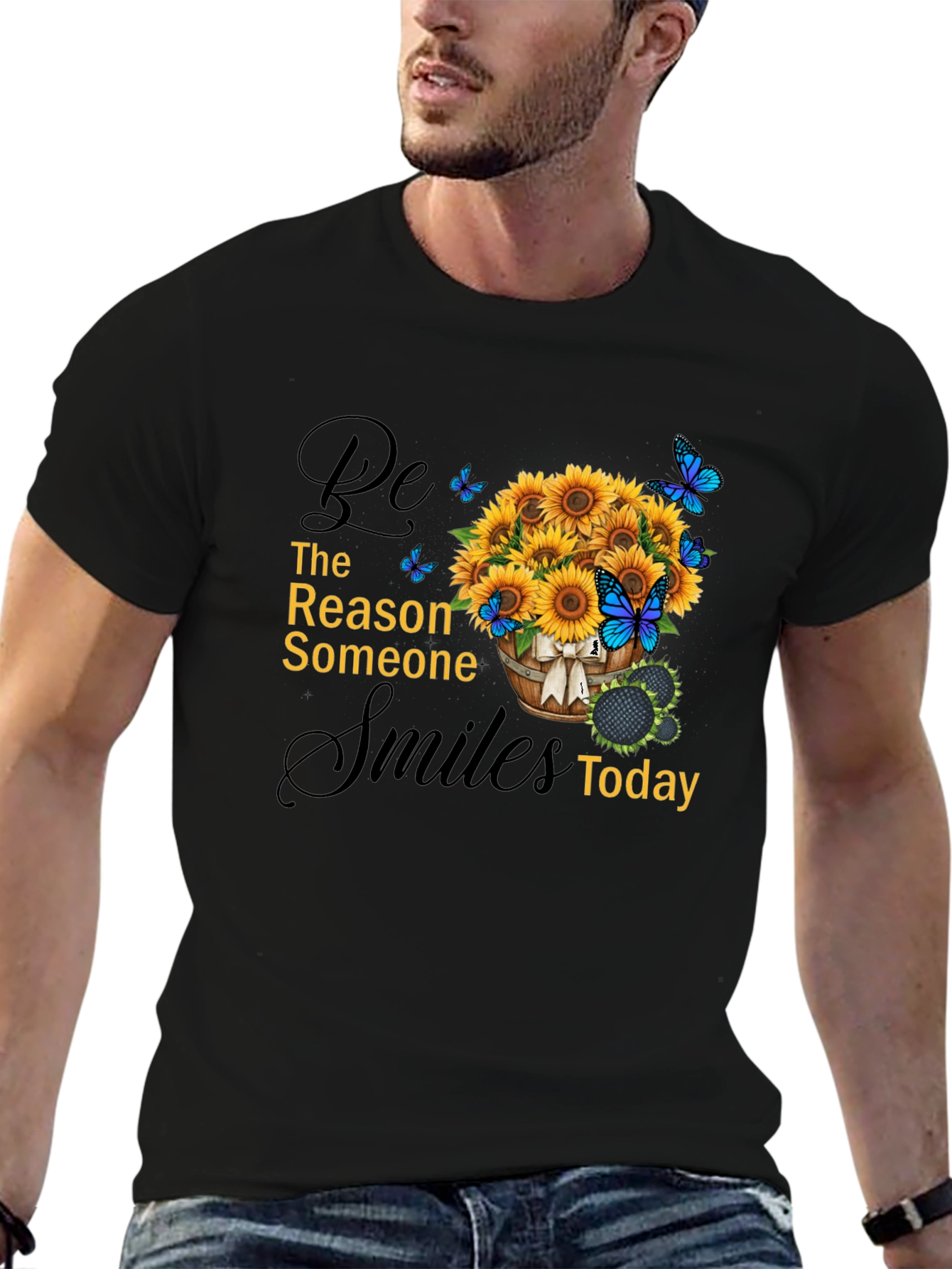 Sunflower & Butterfly Graphic Tee