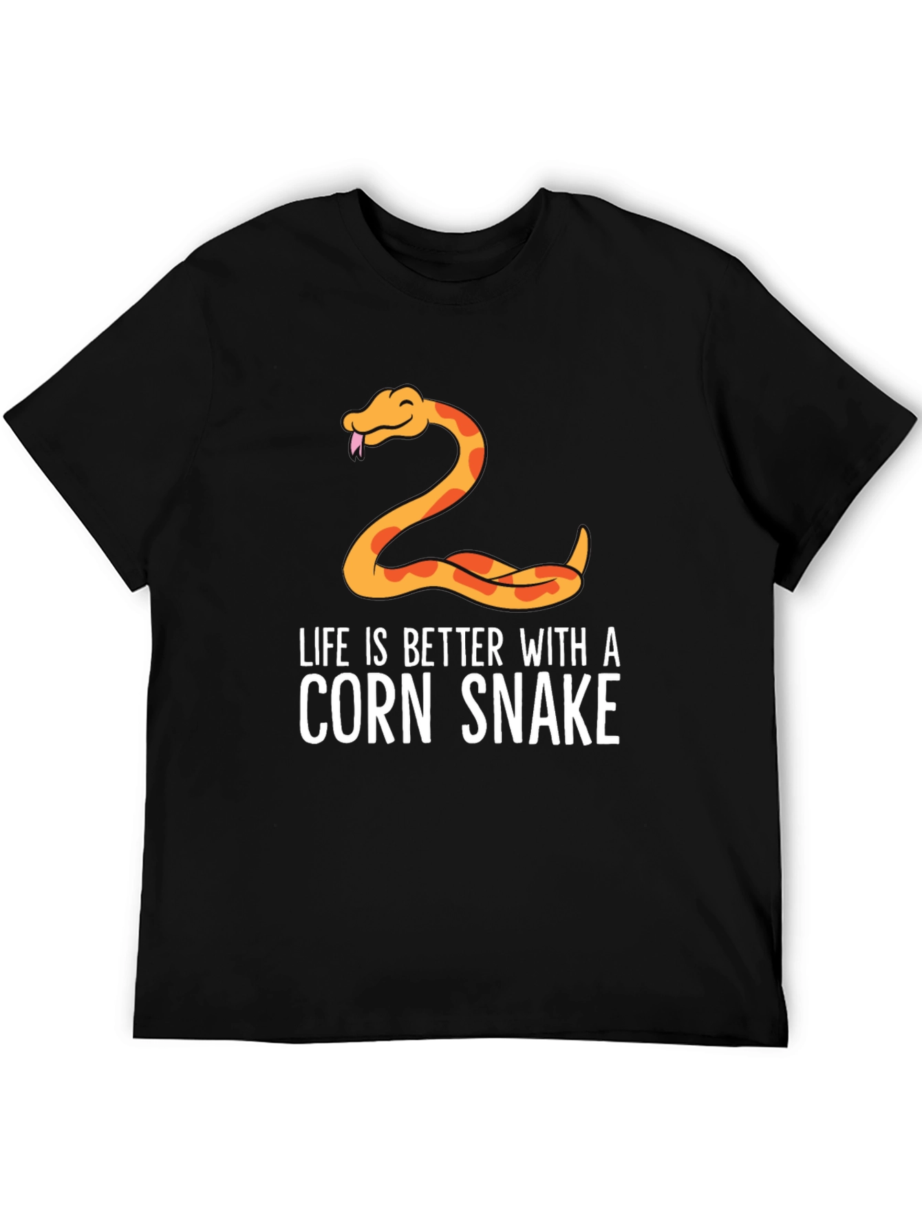 Life Is Better With A Corn Snake Black T-Shirt