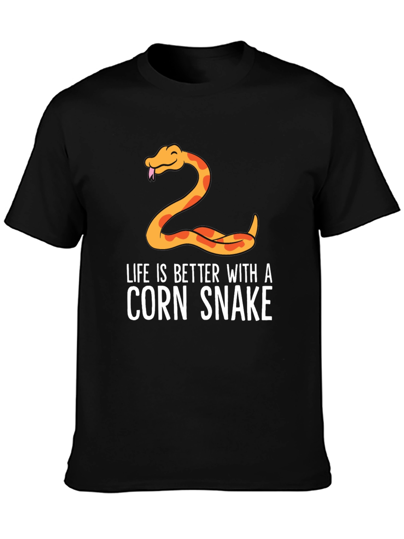 Life Is Better With A Corn Snake Black T-Shirt