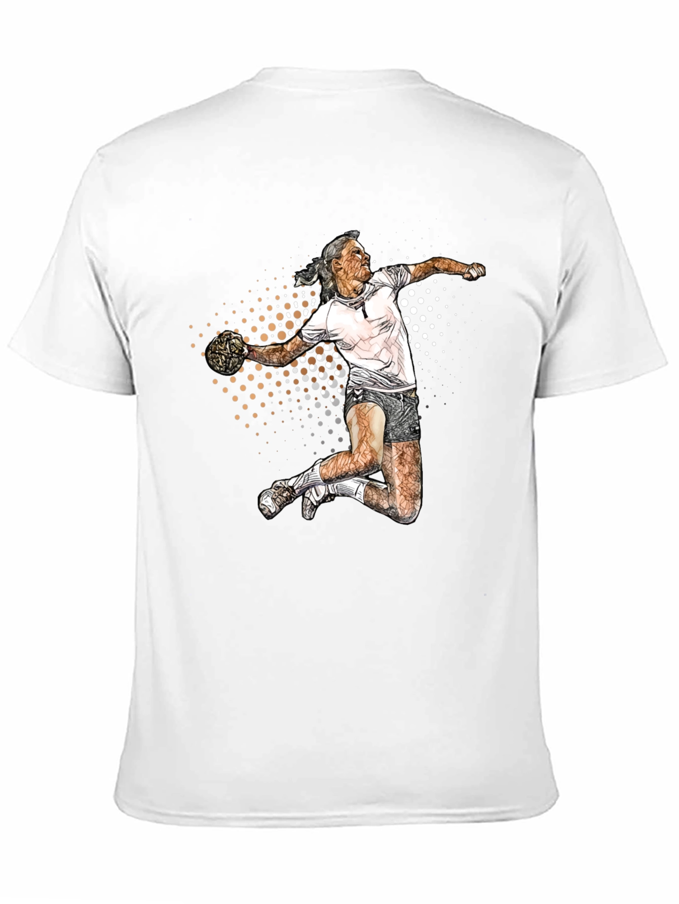 Handball Player Graphic T-Shirt - Sporty Design