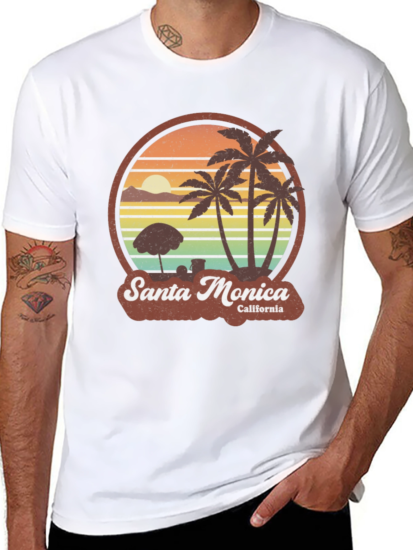 Santa Monica California Graphic T-Shirt