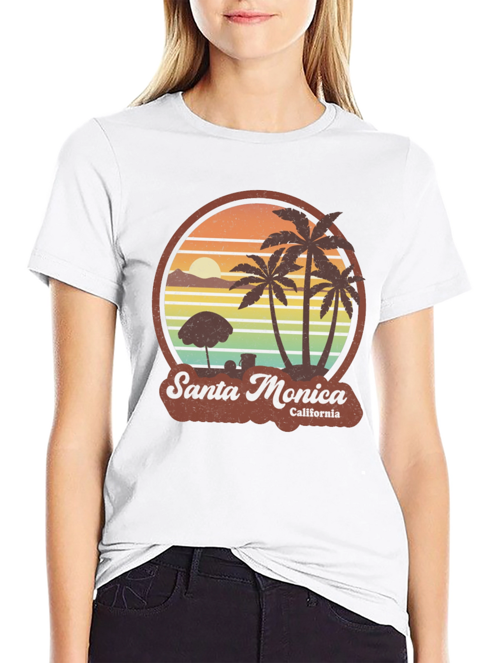 Santa Monica California Graphic T-Shirt