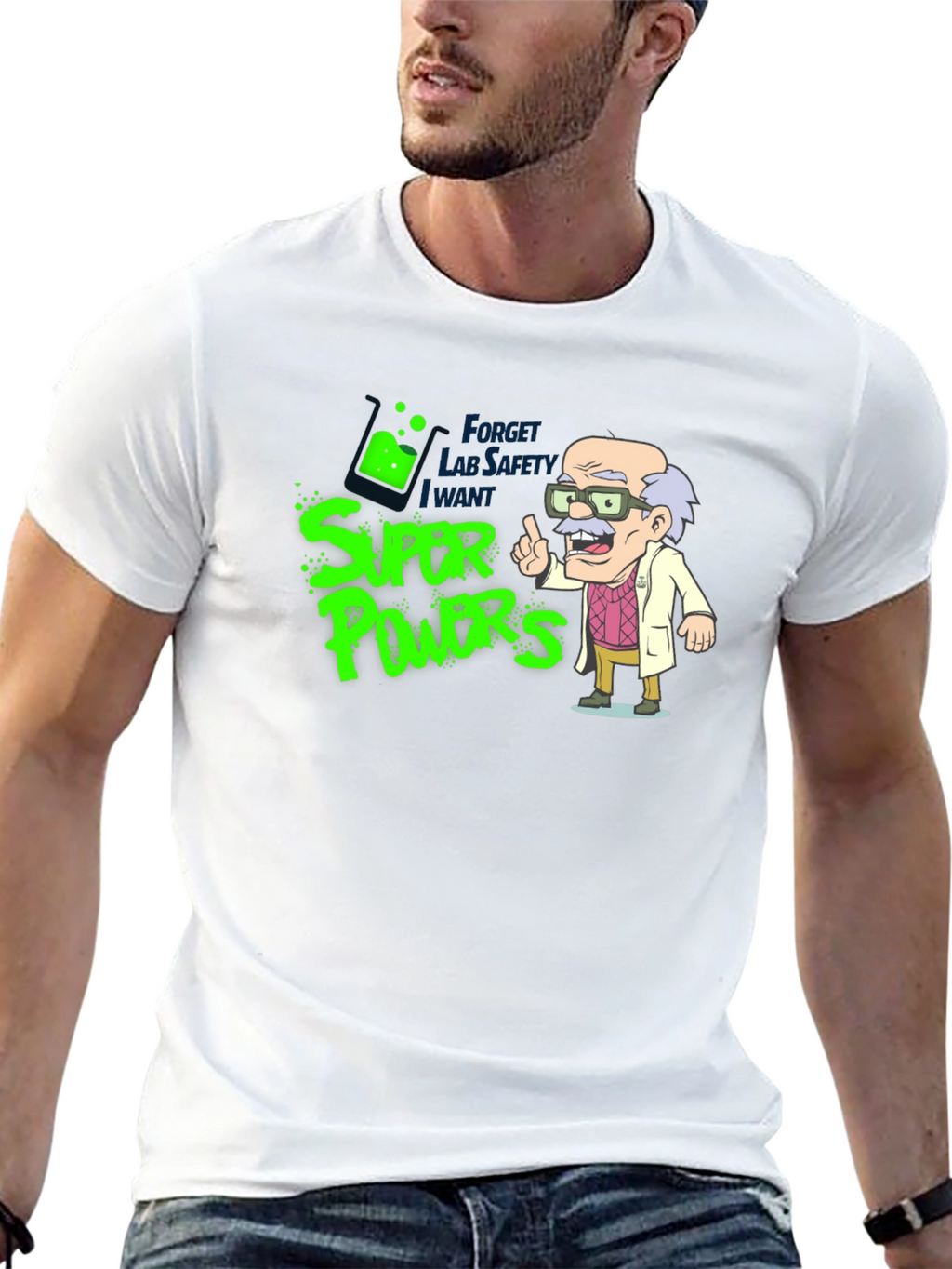 Super Powers Cartoon Graphic T-Shirt