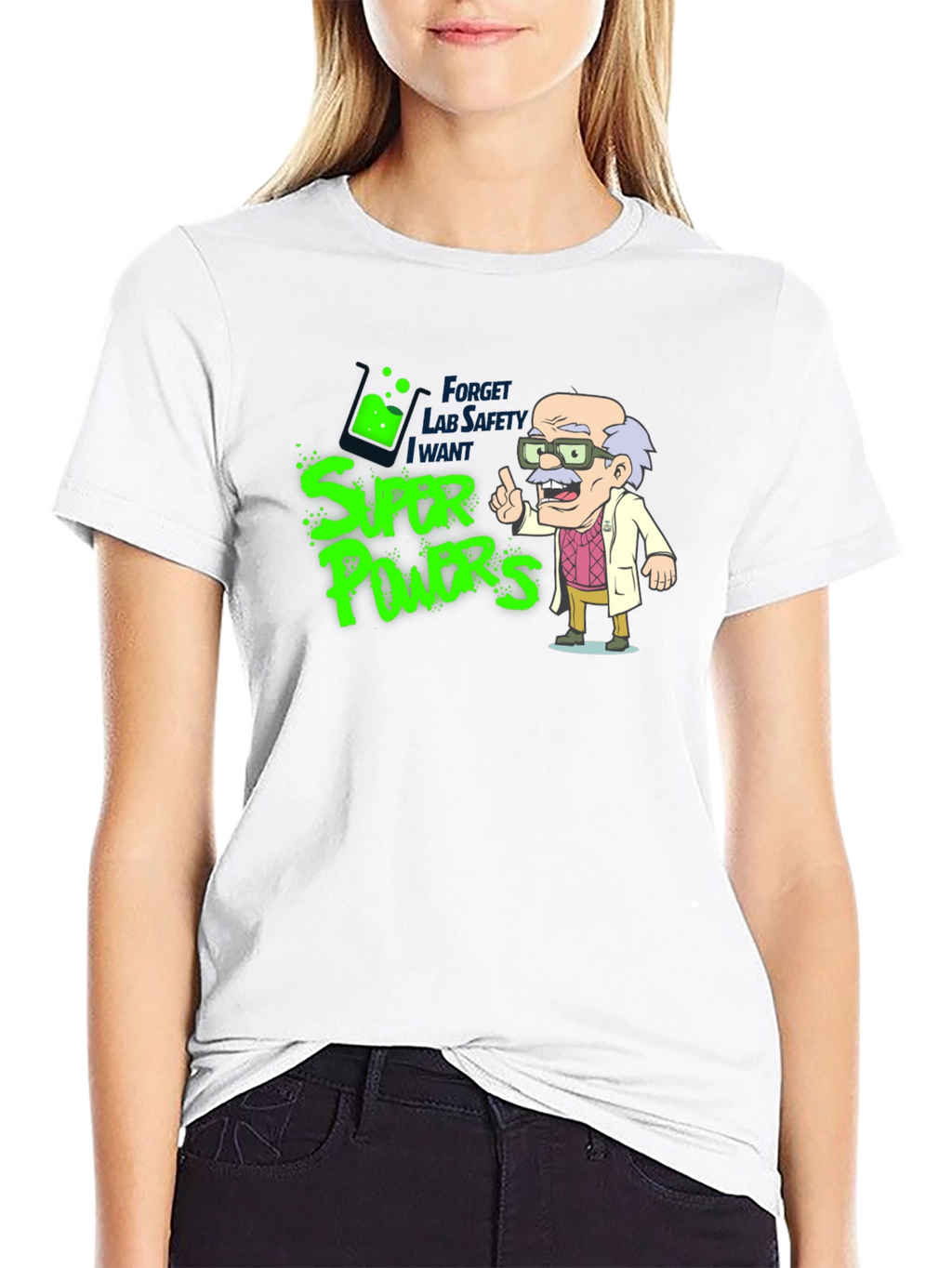 Super Powers Cartoon Graphic T-Shirt