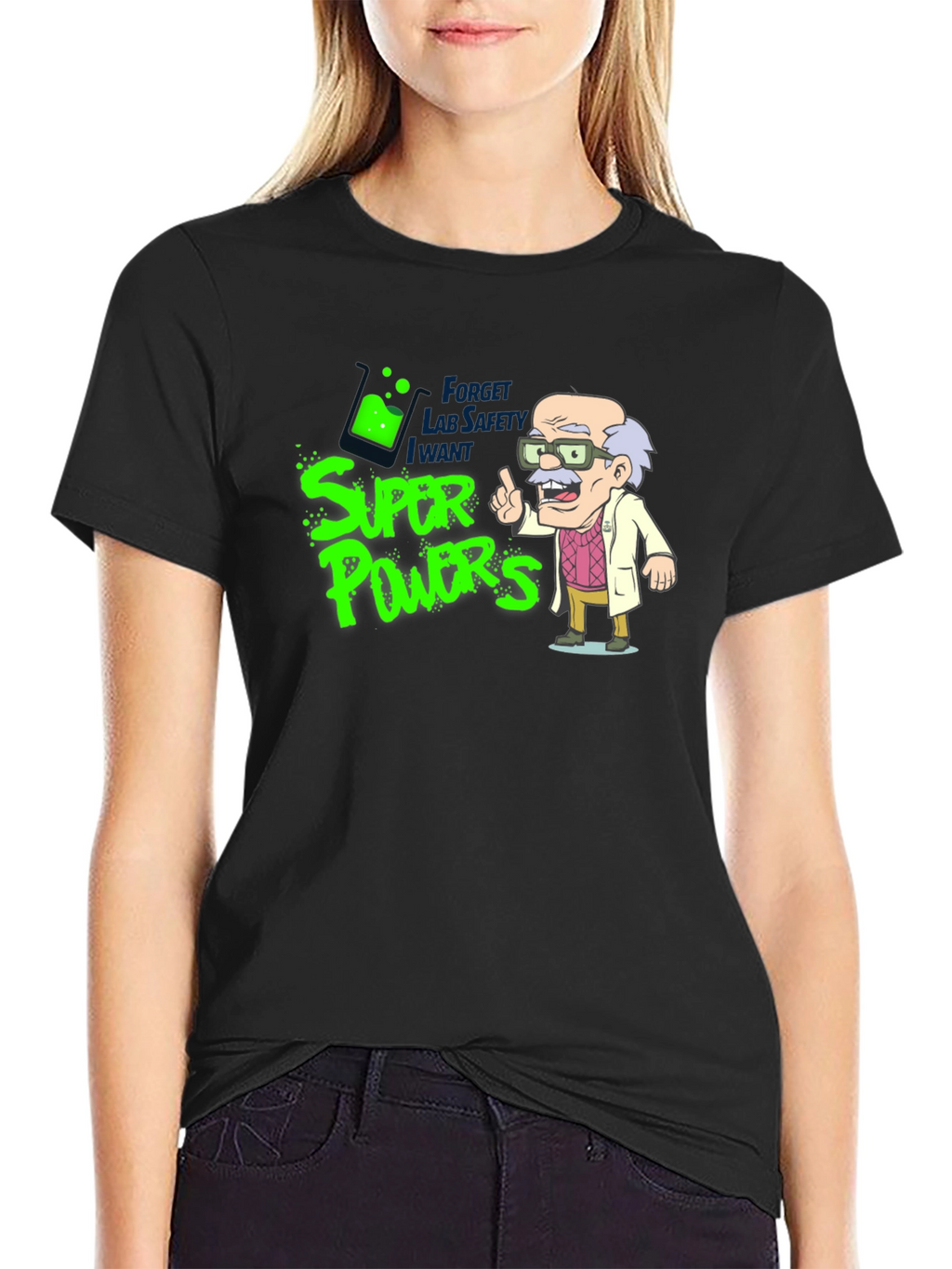 Super Powers Cartoon Graphic T-Shirt