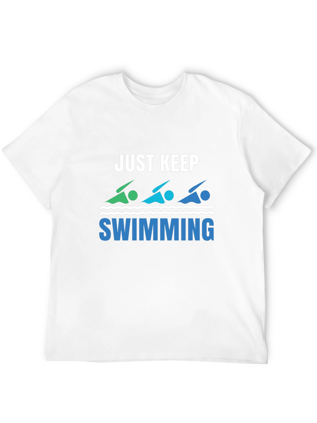Just Keep Swimming Black Graphic T-Shirt