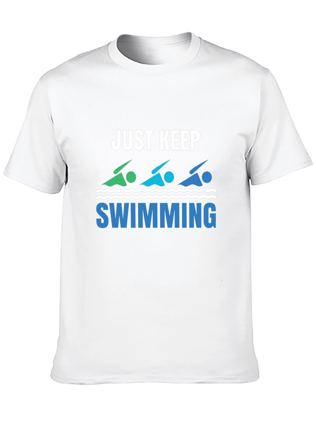 Just Keep Swimming Black Graphic T-Shirt