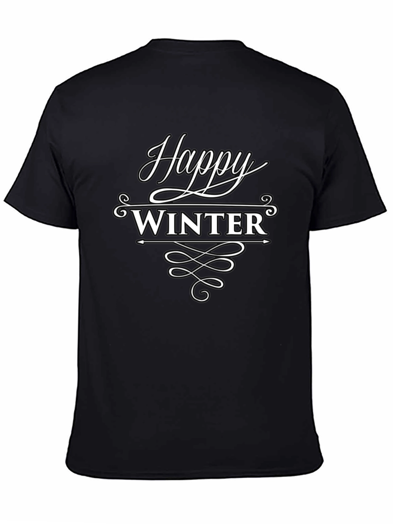 Happy Winter Black Graphic Tee