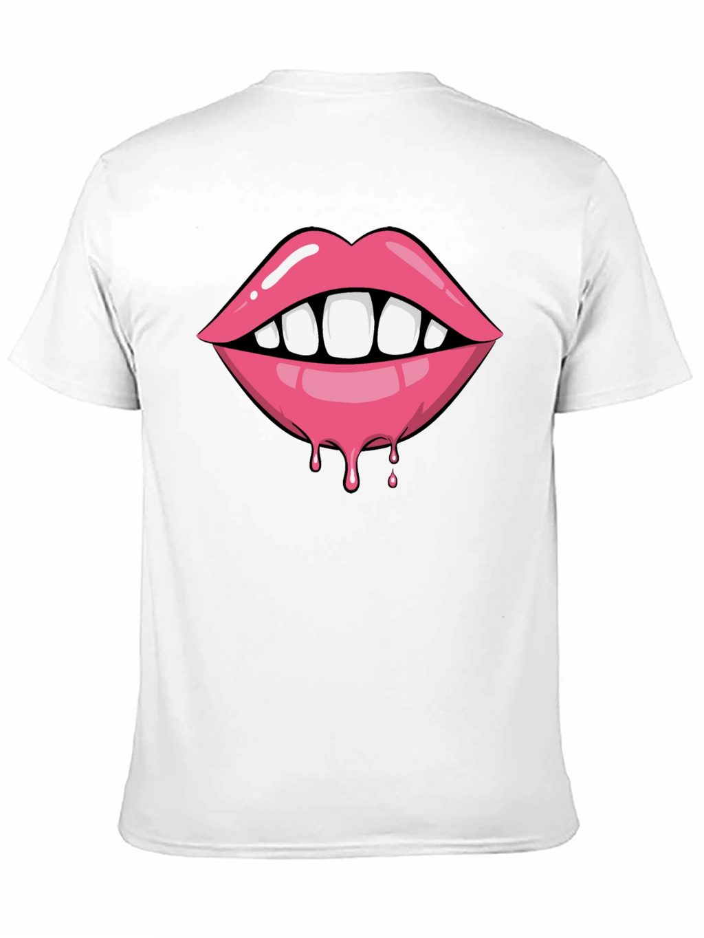 Lips Dripping Graphic Tee - Unisex Black T-Shirt