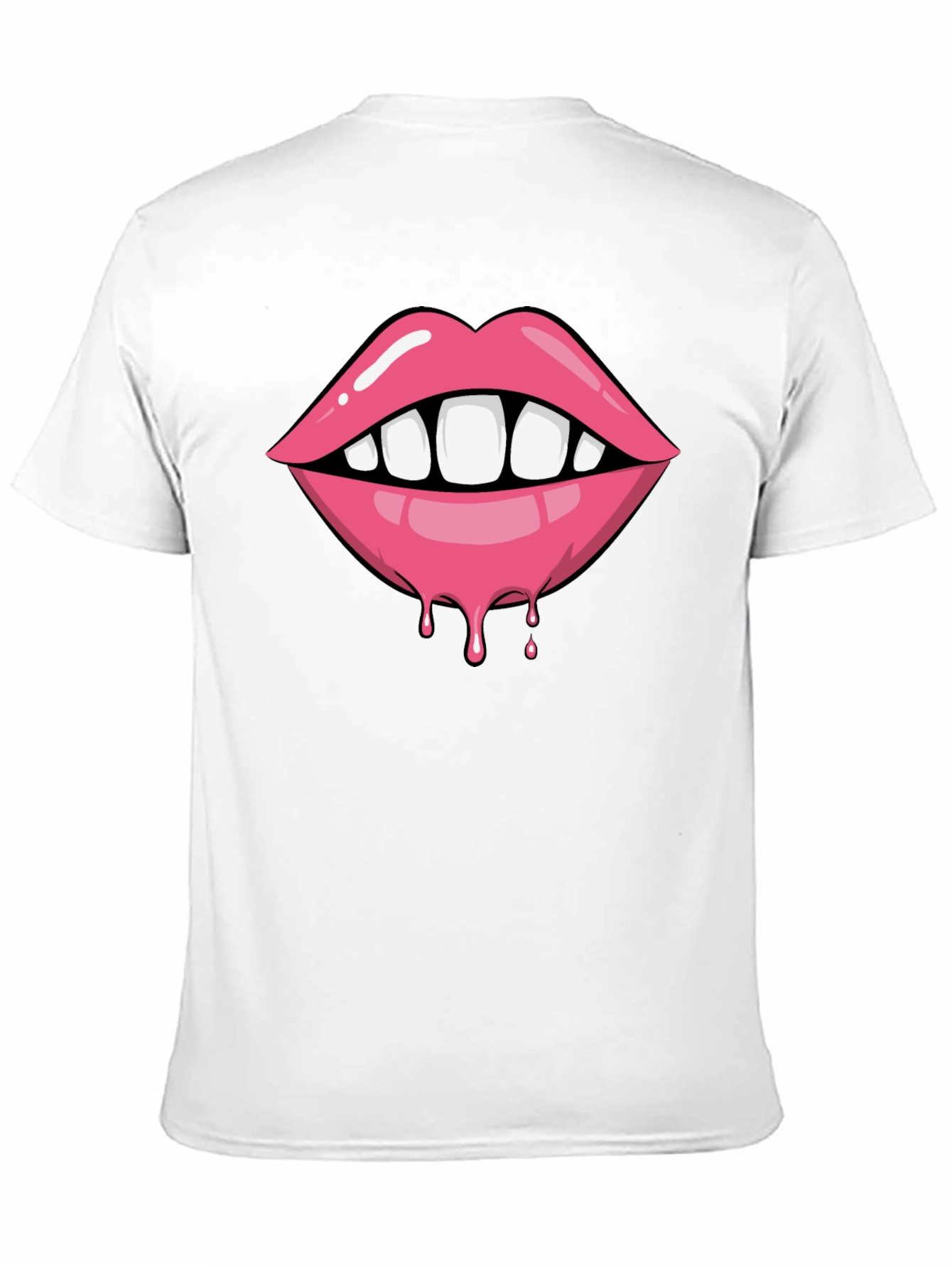 Lips Dripping Graphic Tee - Unisex Black T-Shirt