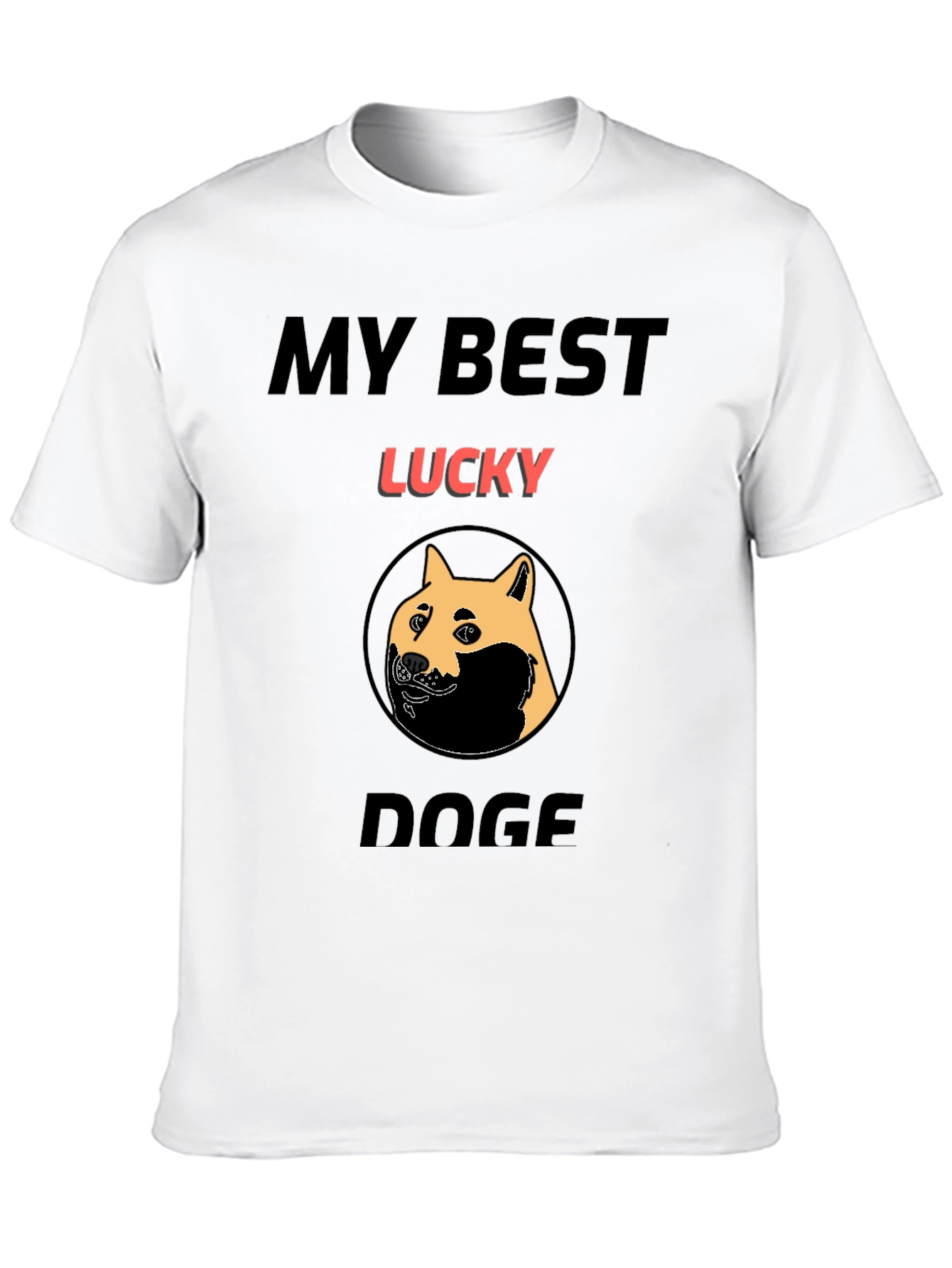 My Best Lucky Doge T-Shirt - Black