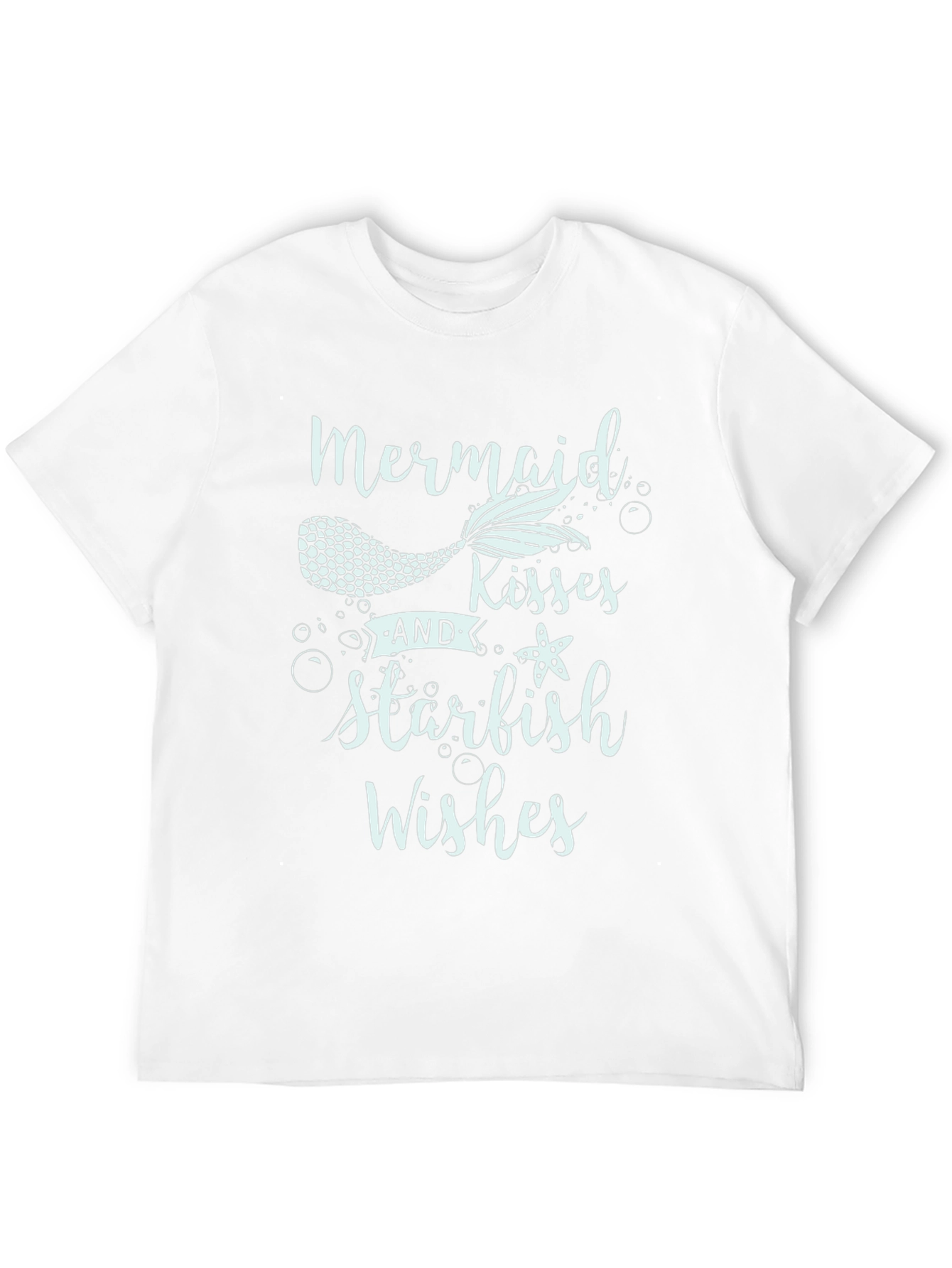 Mermaid Kisses Starfish Wishes Black T-Shirt