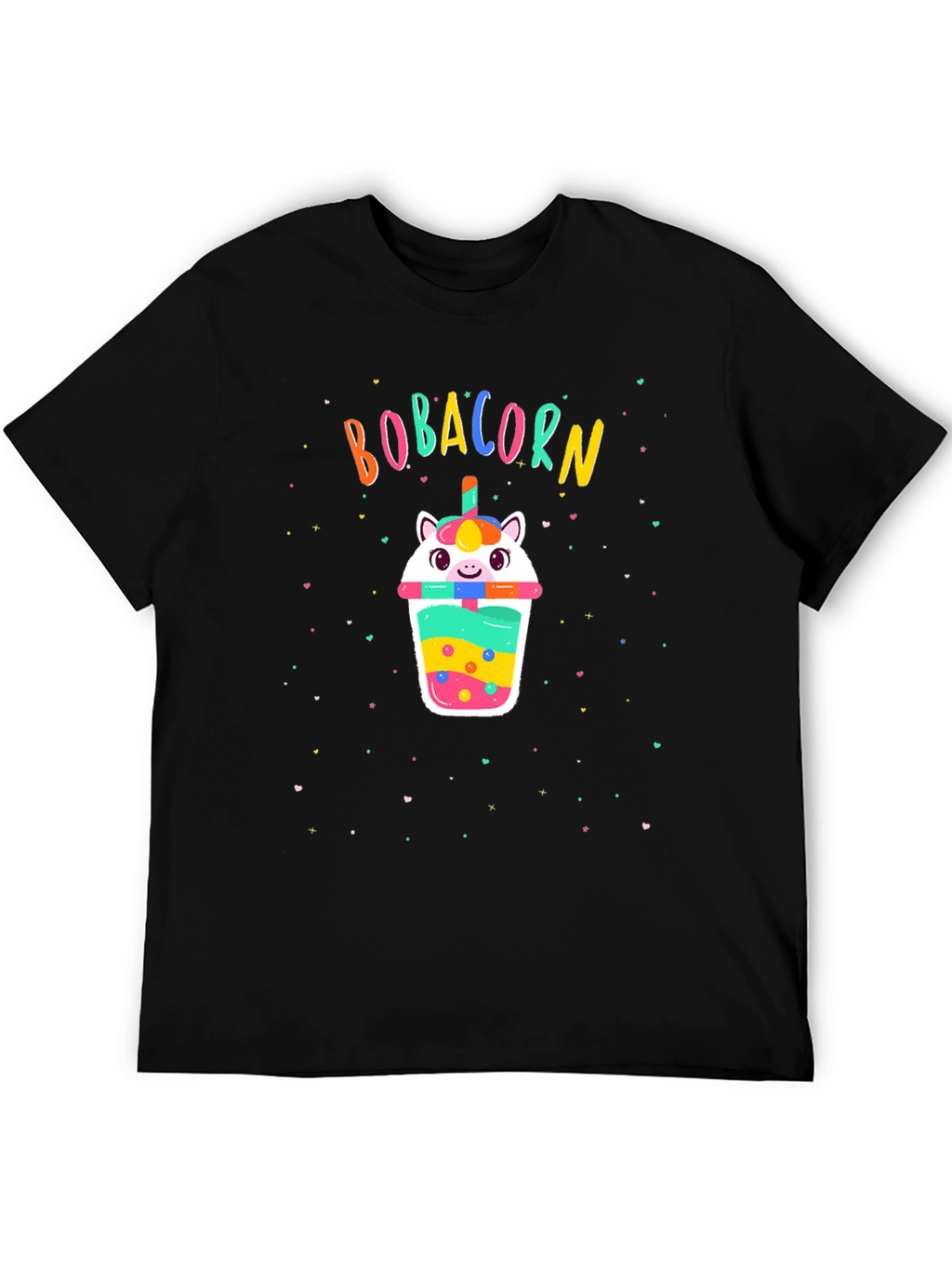Bobacorn Black T-Shirt