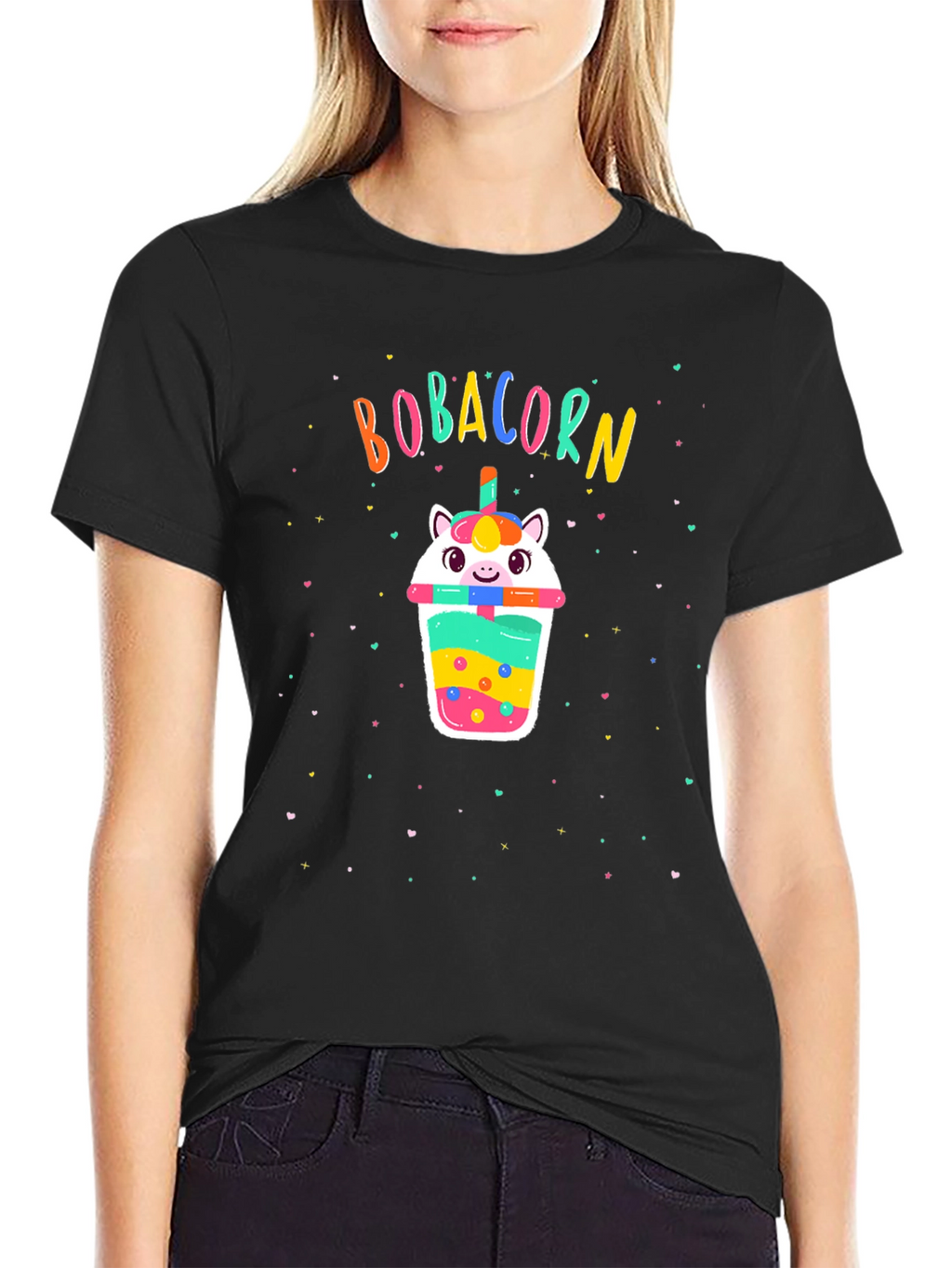 Bobacorn Black T-Shirt