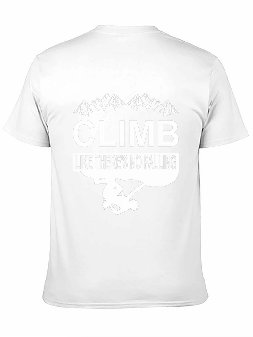 Climb Like Theres No Falling Black Graphic Tee
