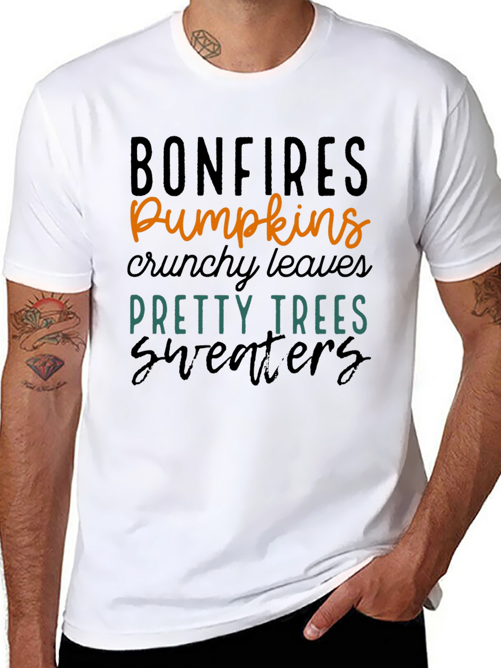 Bonfires Pumpkins Graphic T-Shirt
