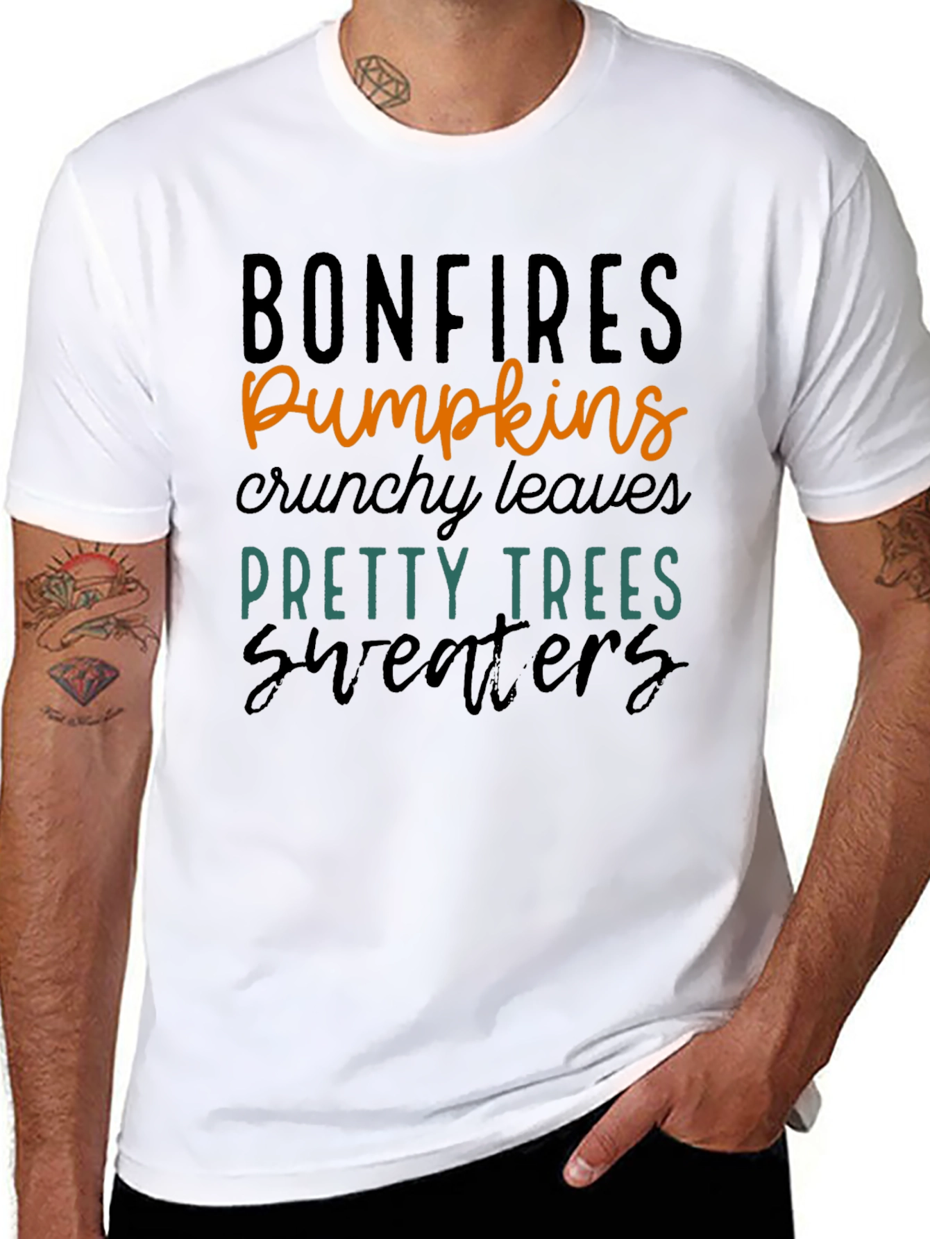 Bonfires Pumpkins Graphic T-Shirt