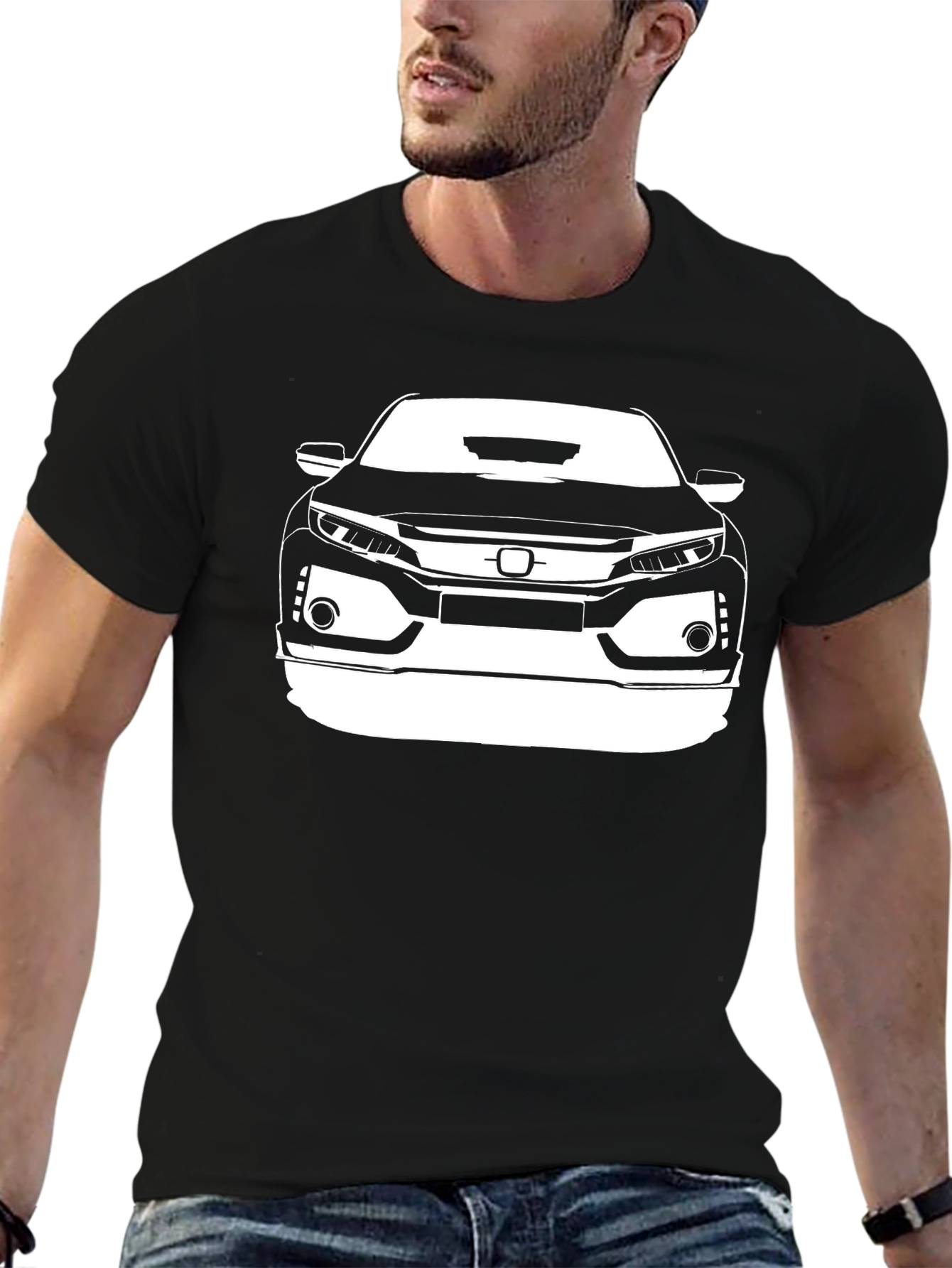 Black Car Graphic T-Shirt - Automotive Enthusiast Tee
