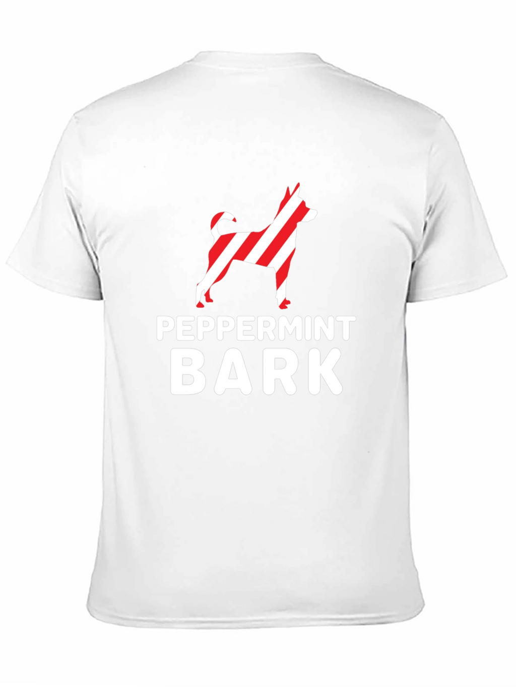 Peppermint Bark Dog Breed Striped Design T-Shirt