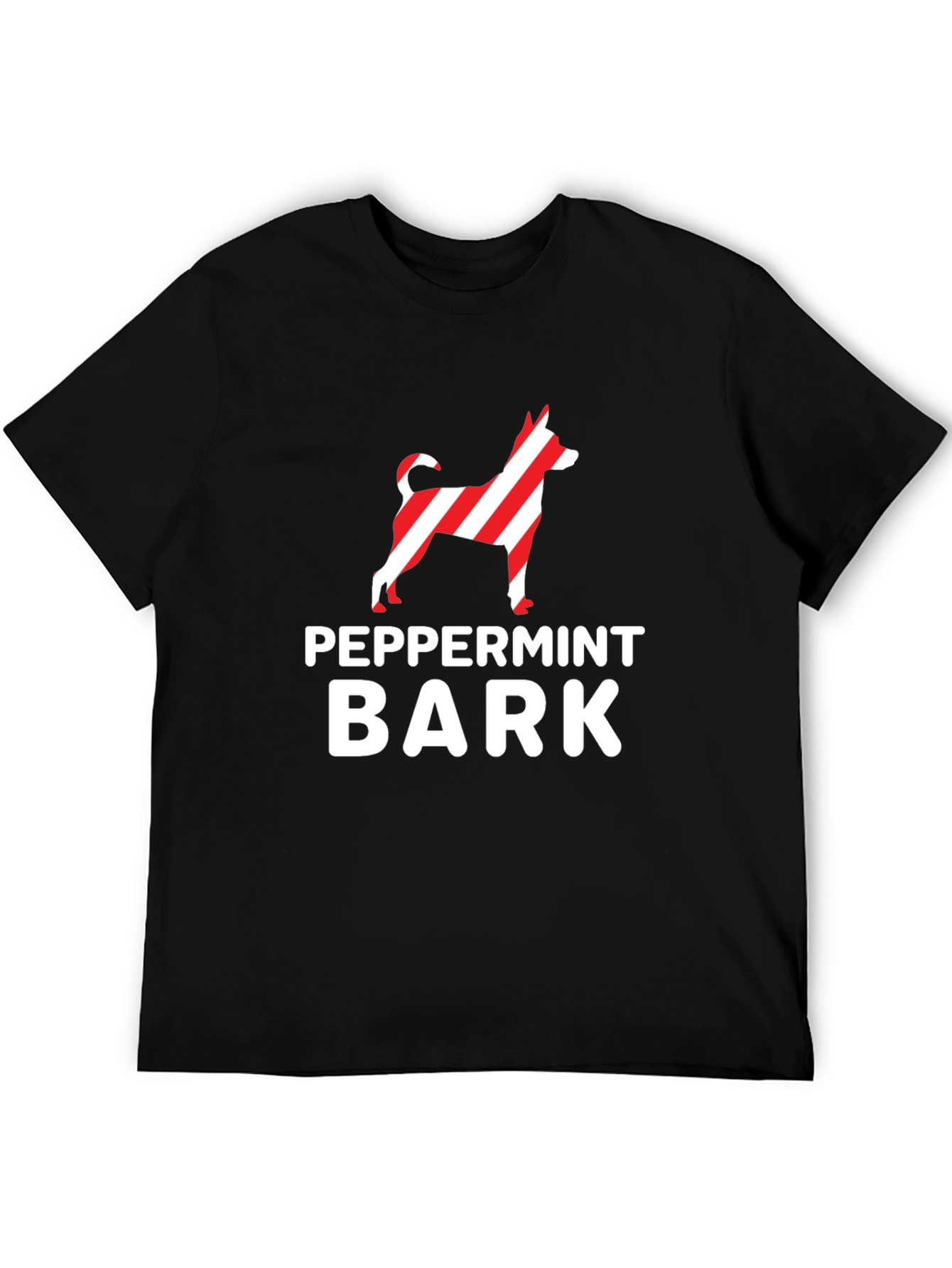 Peppermint Bark Dog Breed Striped Design T-Shirt