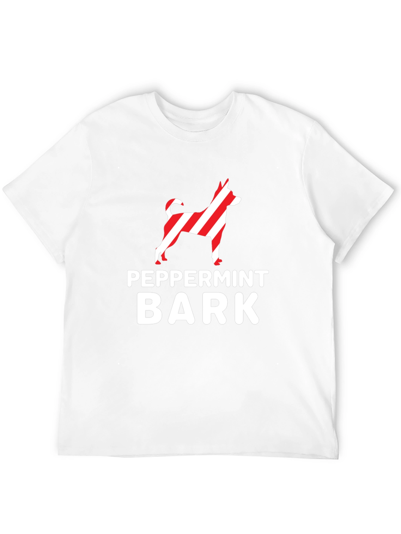 Peppermint Bark Dog Breed Striped Design T-Shirt