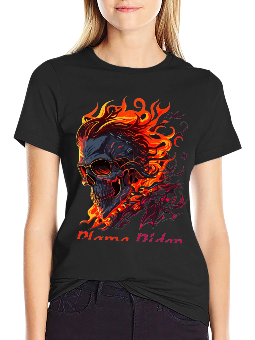 Flaming Skull Graphic Tee