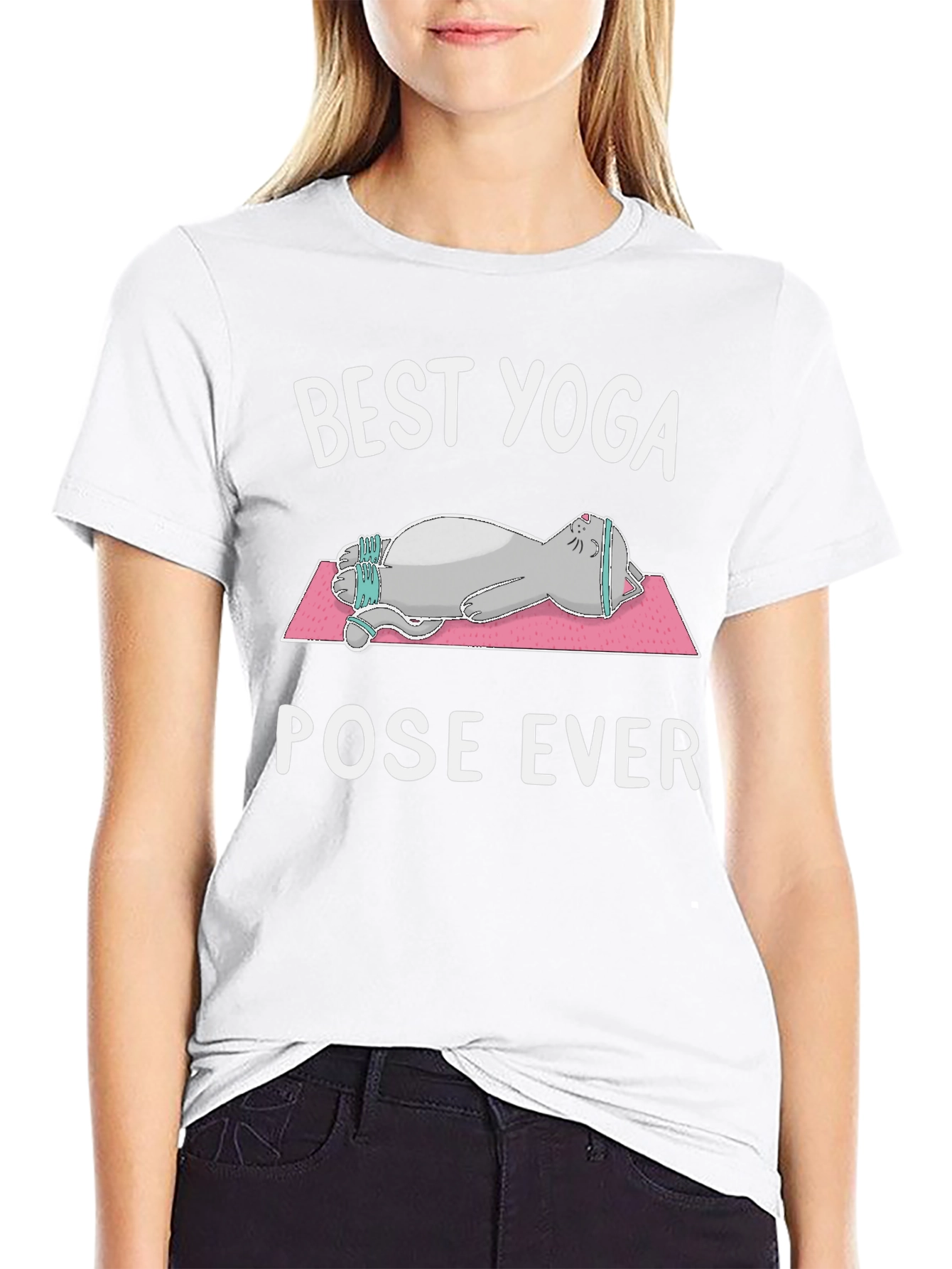 Best Yoga Pose Ever Cat T-Shirt