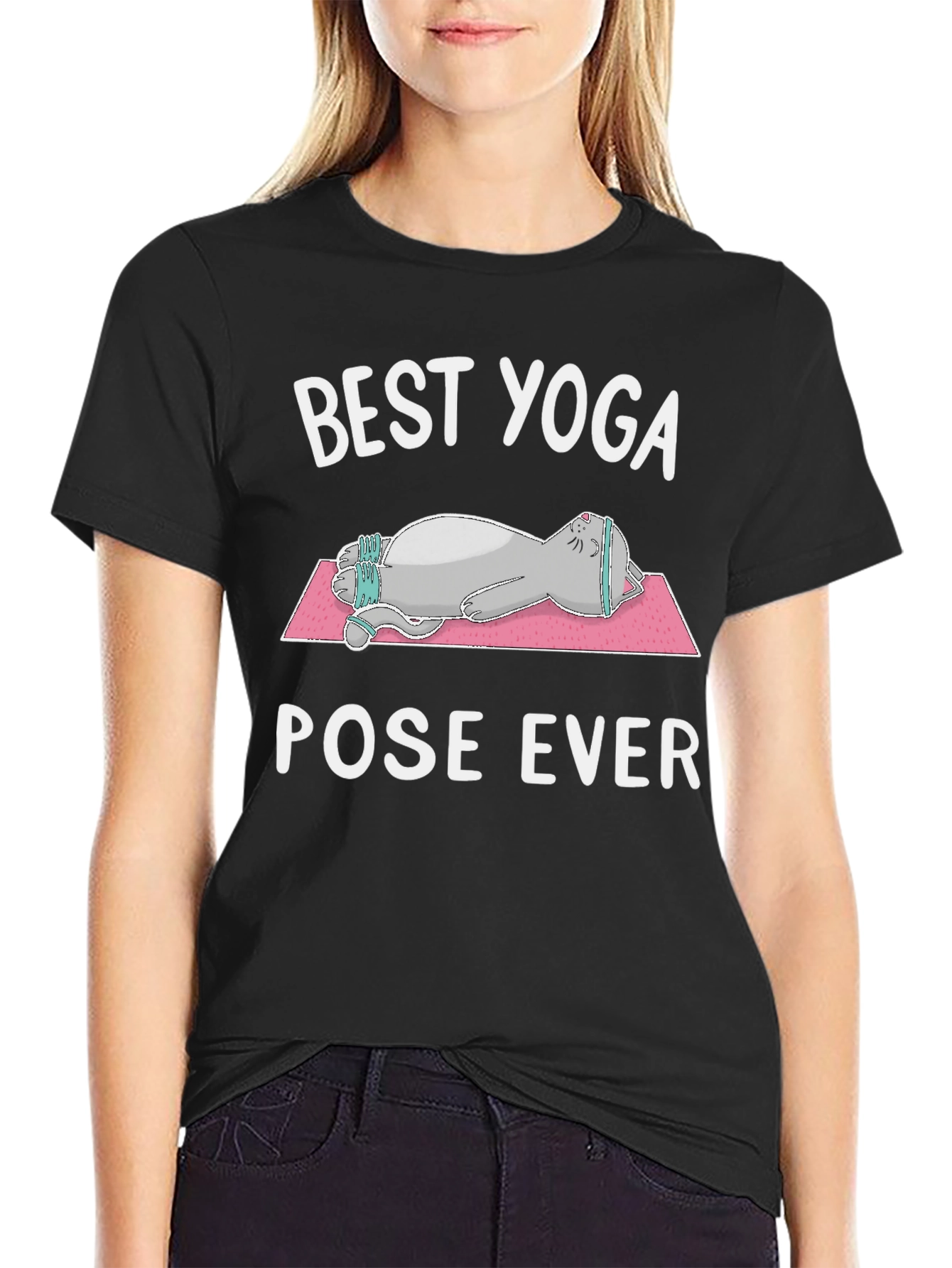 Best Yoga Pose Ever Cat T-Shirt