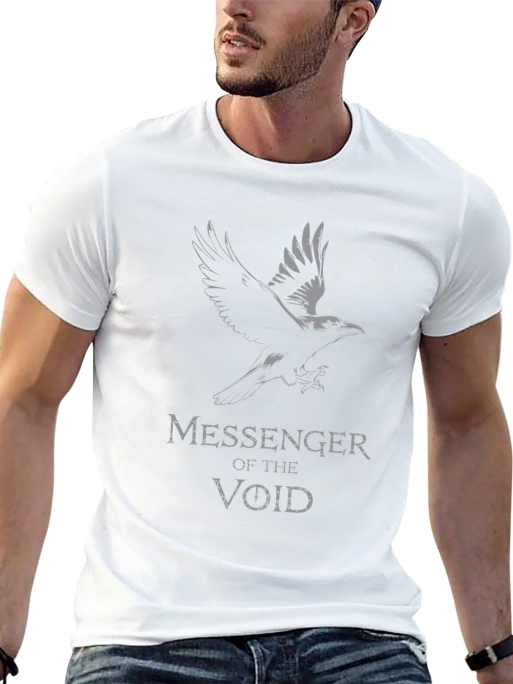 Messenger of the Void Graphic T-Shirt - Raven Design