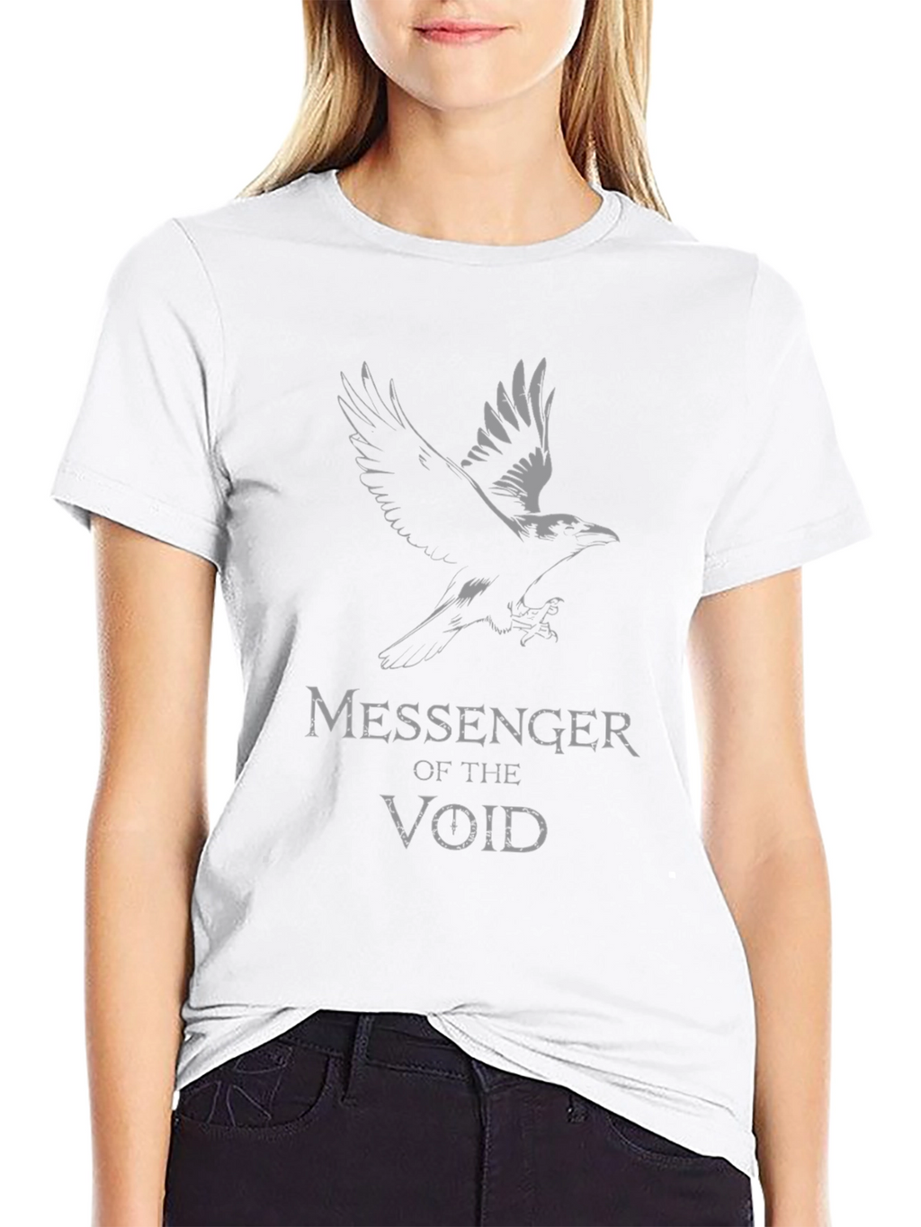 Messenger of the Void Graphic T-Shirt - Raven Design