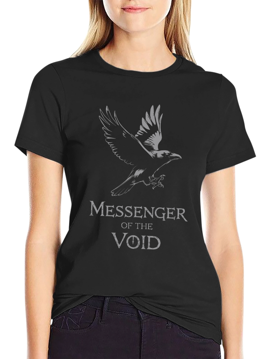 Messenger of the Void Graphic T-Shirt - Raven Design