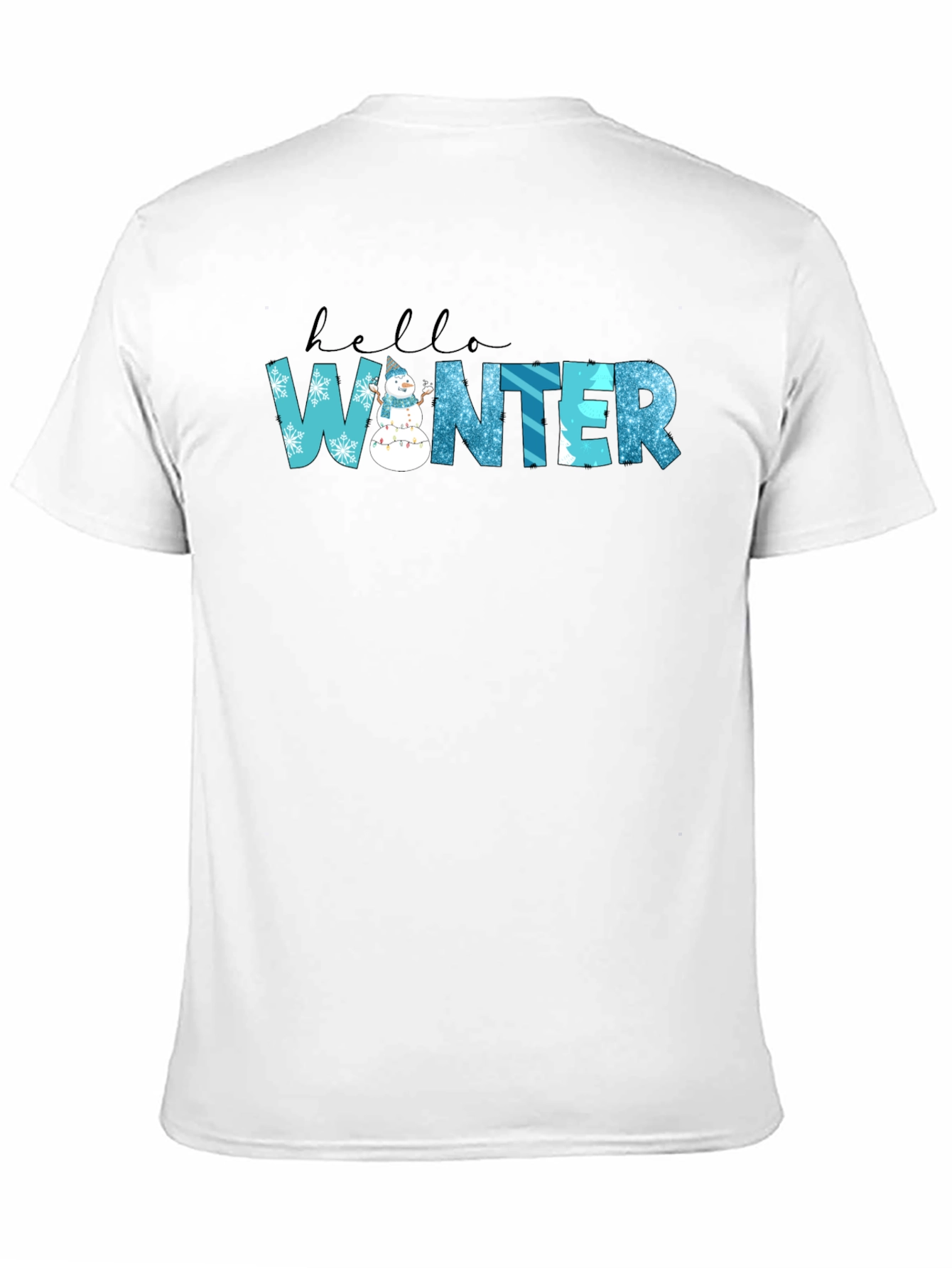 Hello Winter Black Graphic Tee