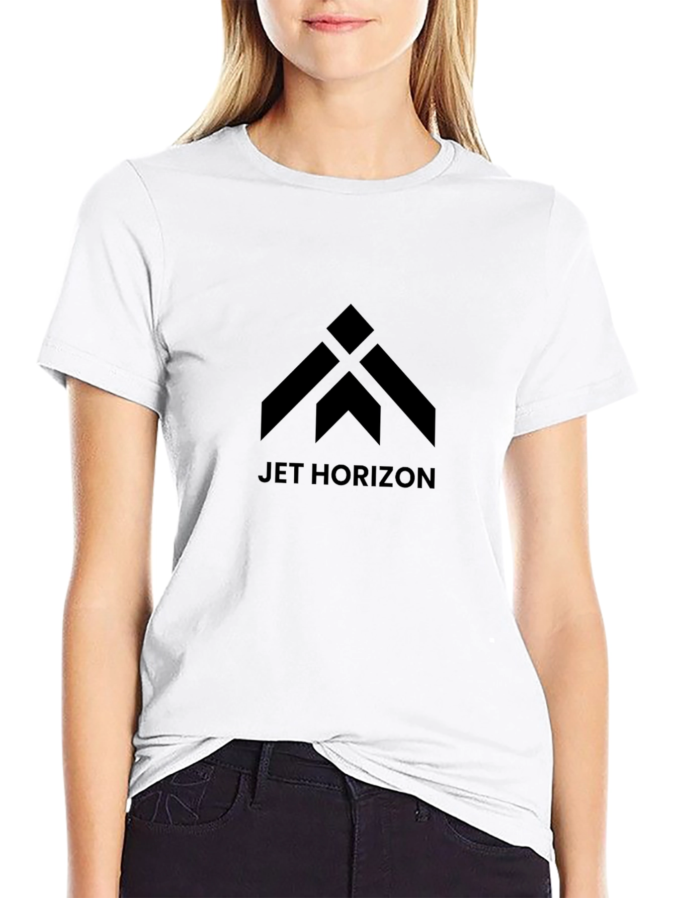 Jet Horizon Graphic Tee - Modern Black T-Shirt