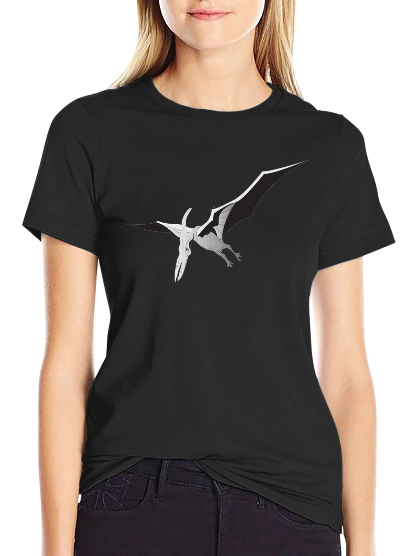 Pterodactyl Graphic Tee - Stylish Black T-Shirt