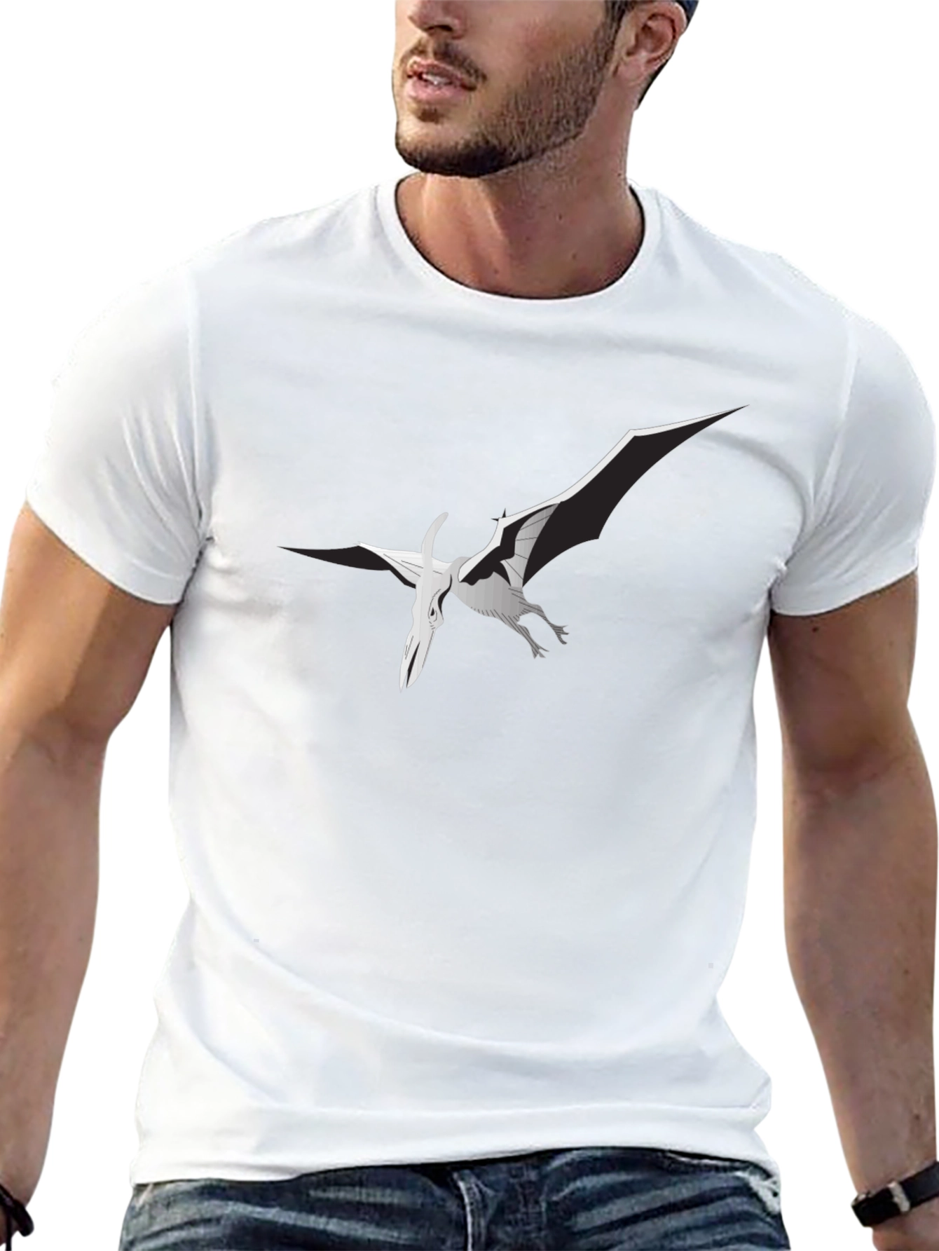 Pterodactyl Graphic Tee - Stylish Black T-Shirt