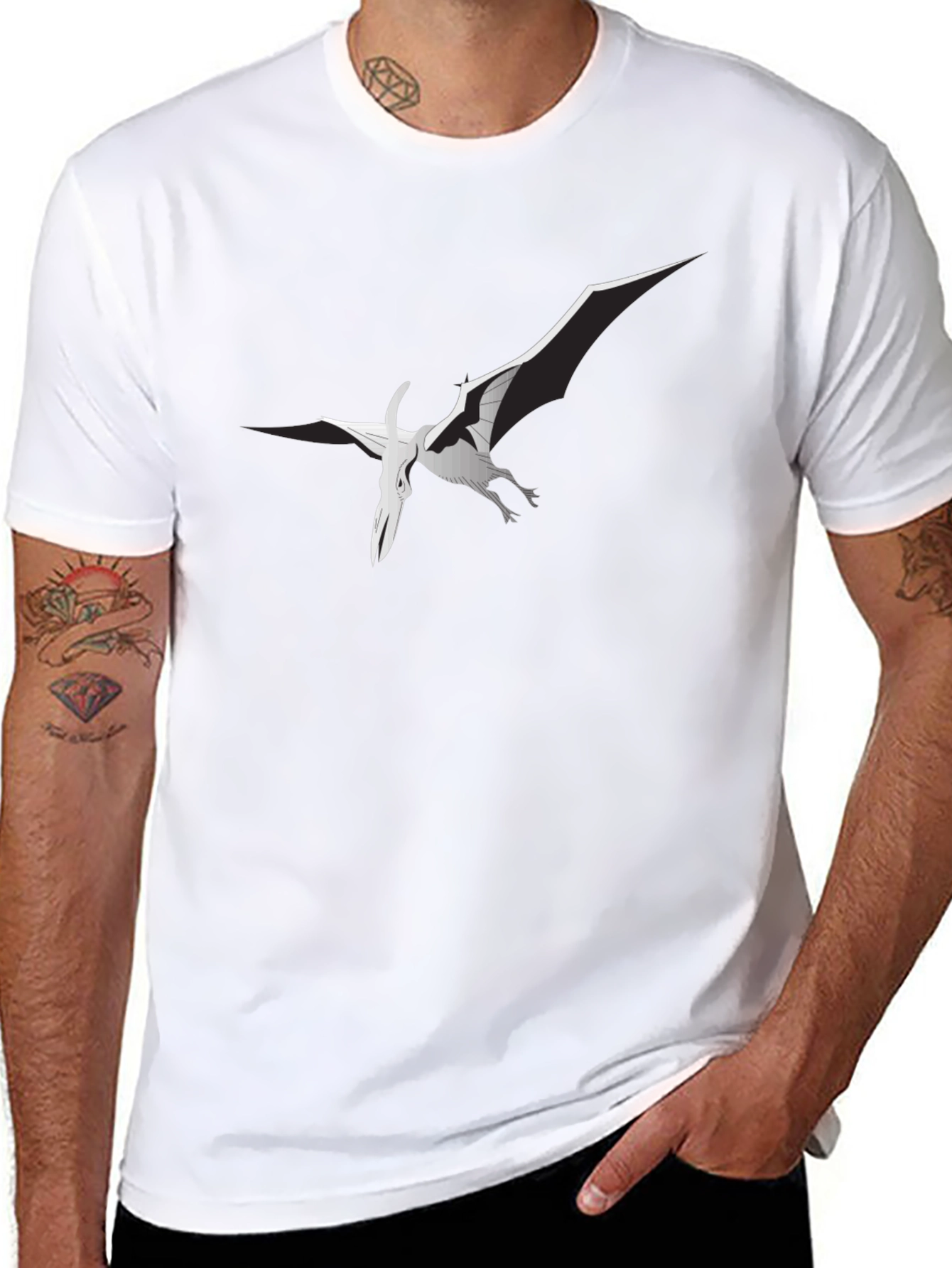 Pterodactyl Graphic Tee - Stylish Black T-Shirt