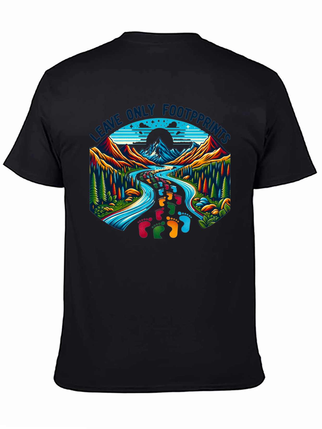 Leave Only Footprints Nature Graphic Tee