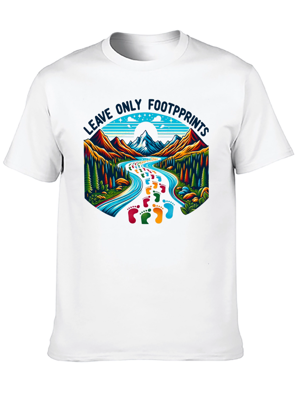 Leave Only Footprints Nature Graphic Tee