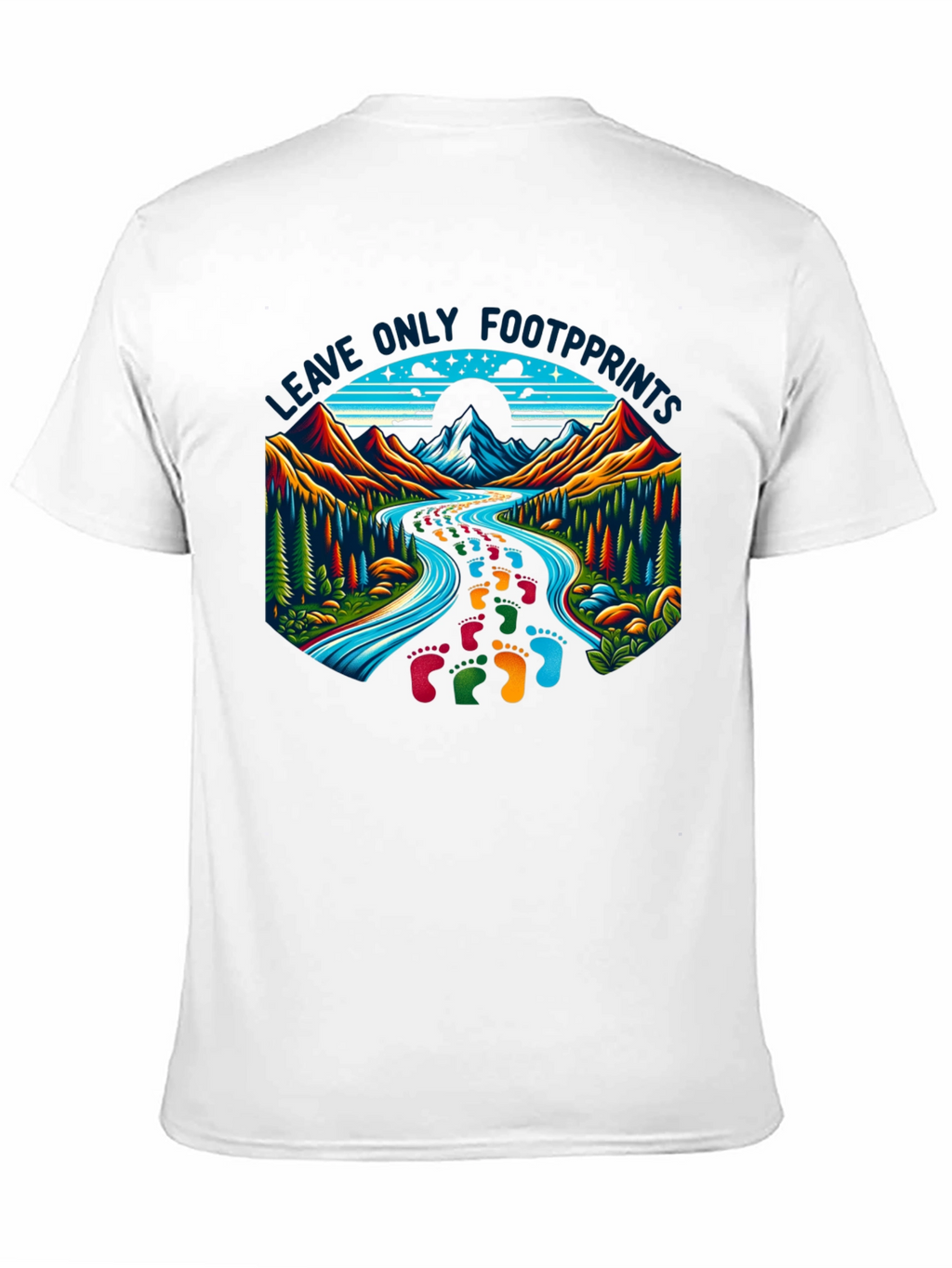 Leave Only Footprints Nature Graphic Tee