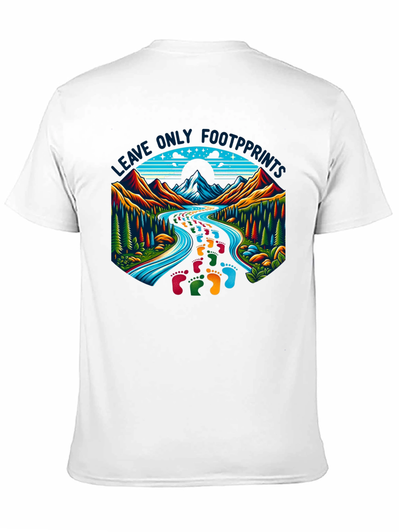 Leave Only Footprints Nature Graphic Tee