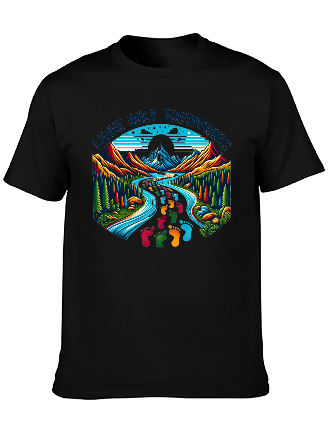 Leave Only Footprints Nature Graphic Tee