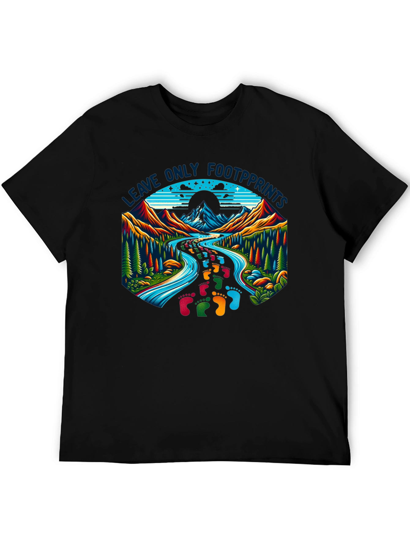 Leave Only Footprints Nature Graphic Tee
