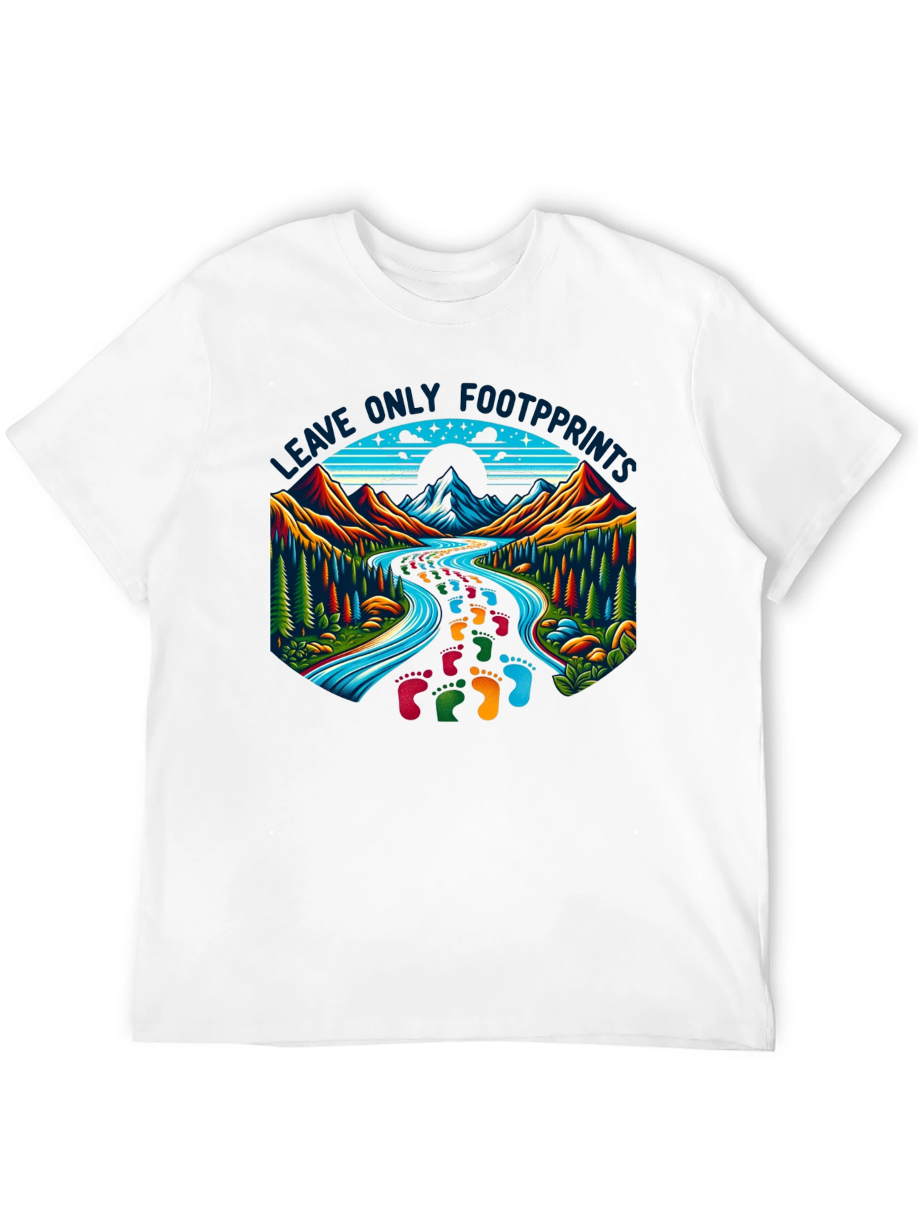Leave Only Footprints Nature Graphic Tee