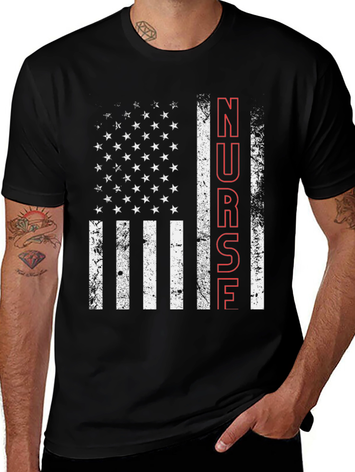 Nurse American Flag T-Shirt