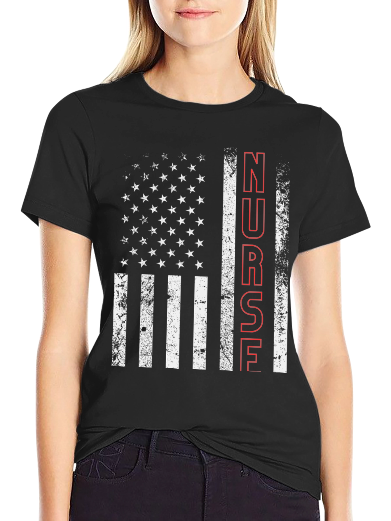 Nurse American Flag T-Shirt