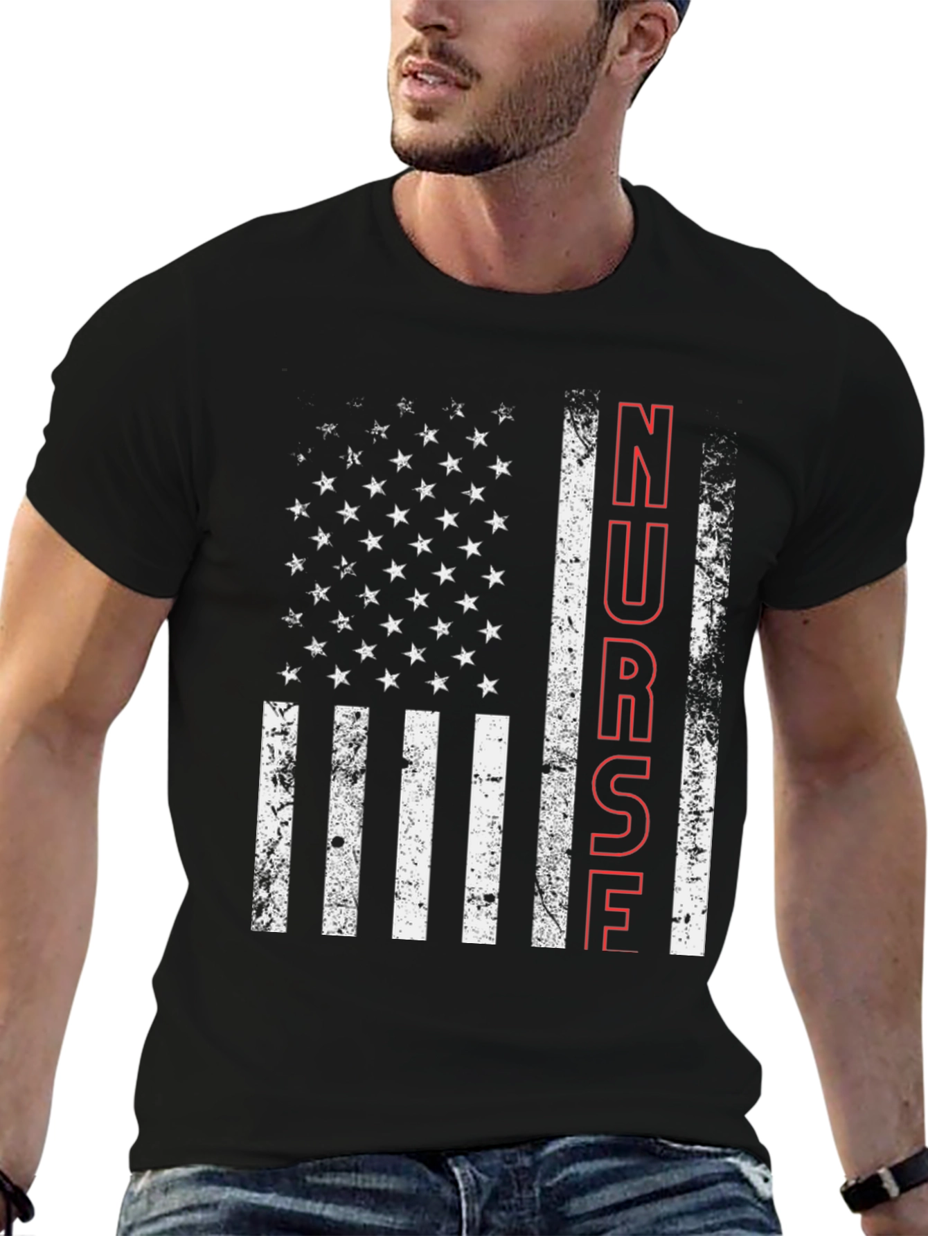 Nurse American Flag T-Shirt