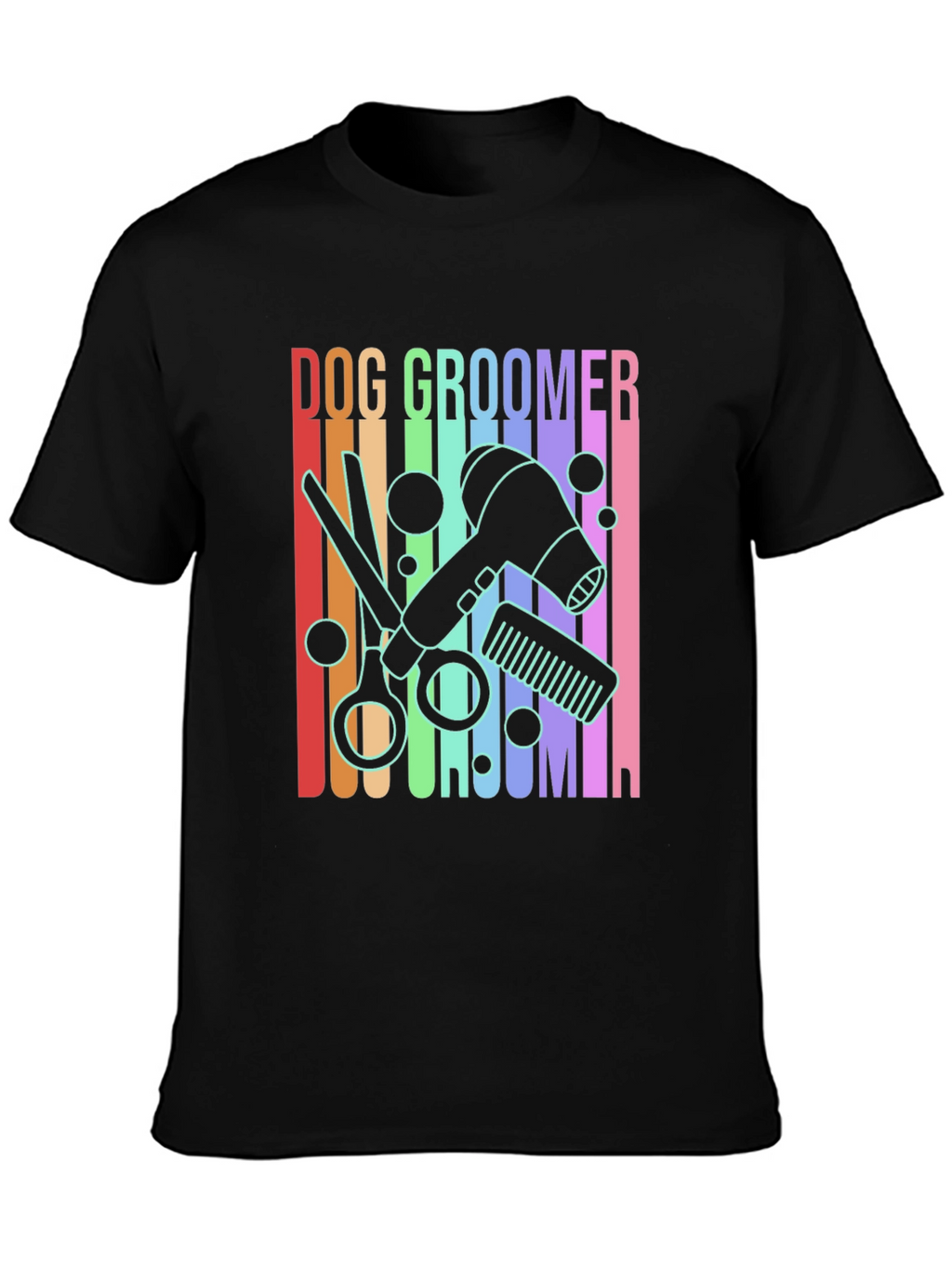Dog Groomer Graphic Tee - Unisex Black T-Shirt